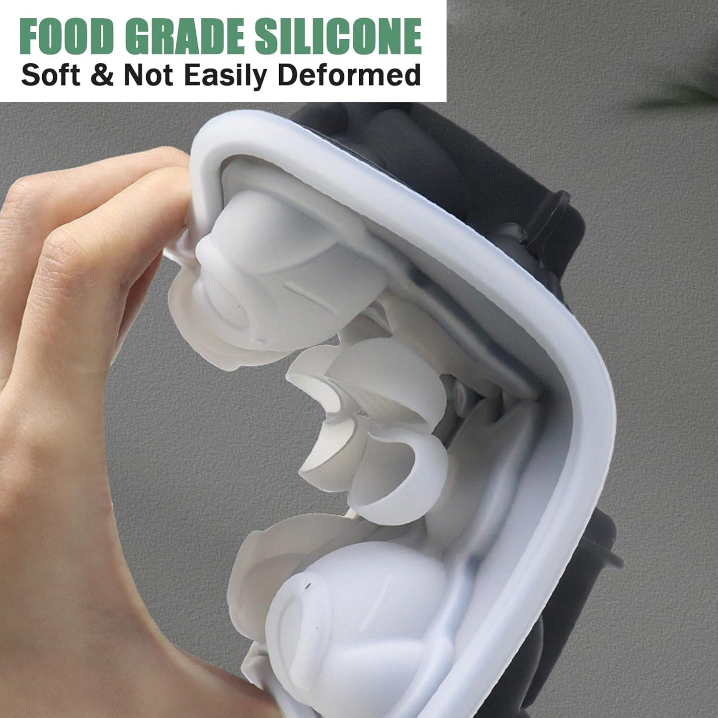 3D Cat Ice Cube Mold, Admaison Ice Cube Tray with Funnel with Funnel for Cocktails, Bourbon,Brandy, Whiskey Gifts for Men, Silicone Fun Shapes Black Cute (CAT)