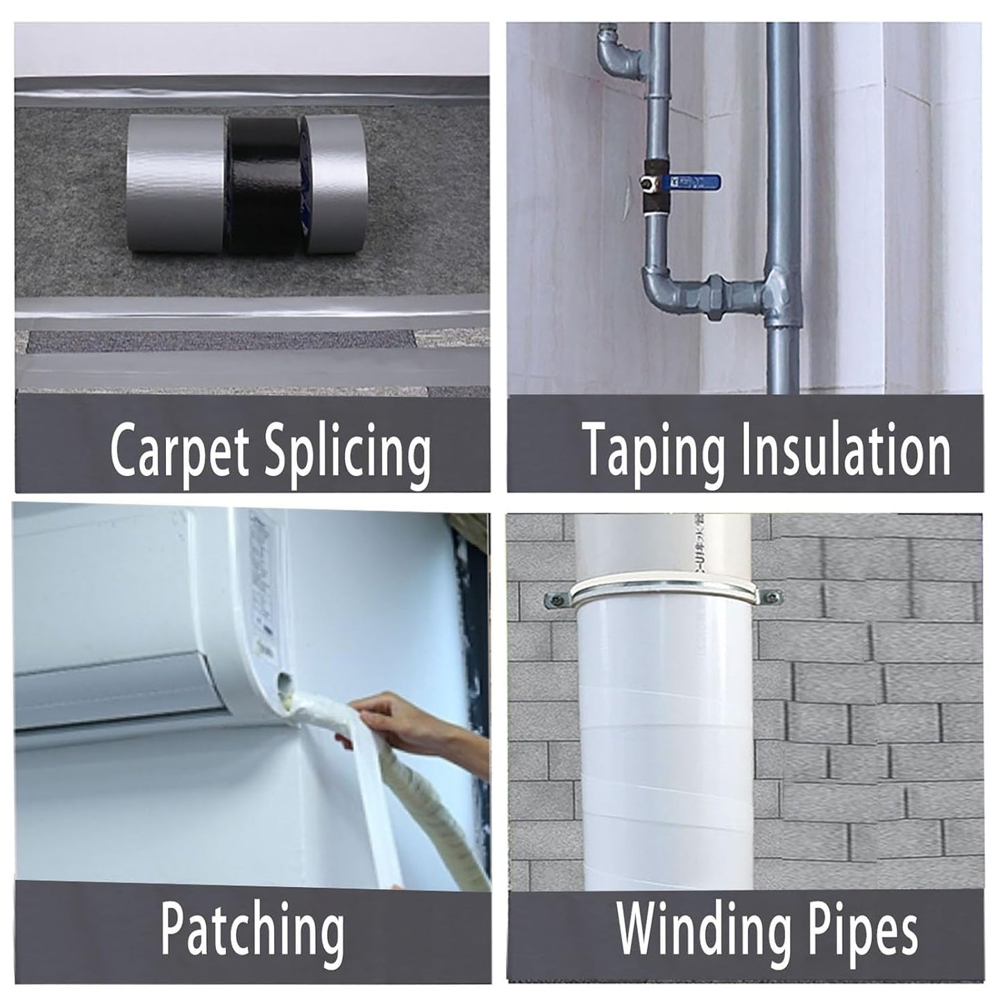 Duct Tape Heavy Duty Single Sided, Strong Adhesive High Strength, Waterproof Mesh Tape for Indoor and Outdoor Repairing Sealing Bonding, Easy Use Hand Tearable, 3.15 Inch x 33 Feet, White