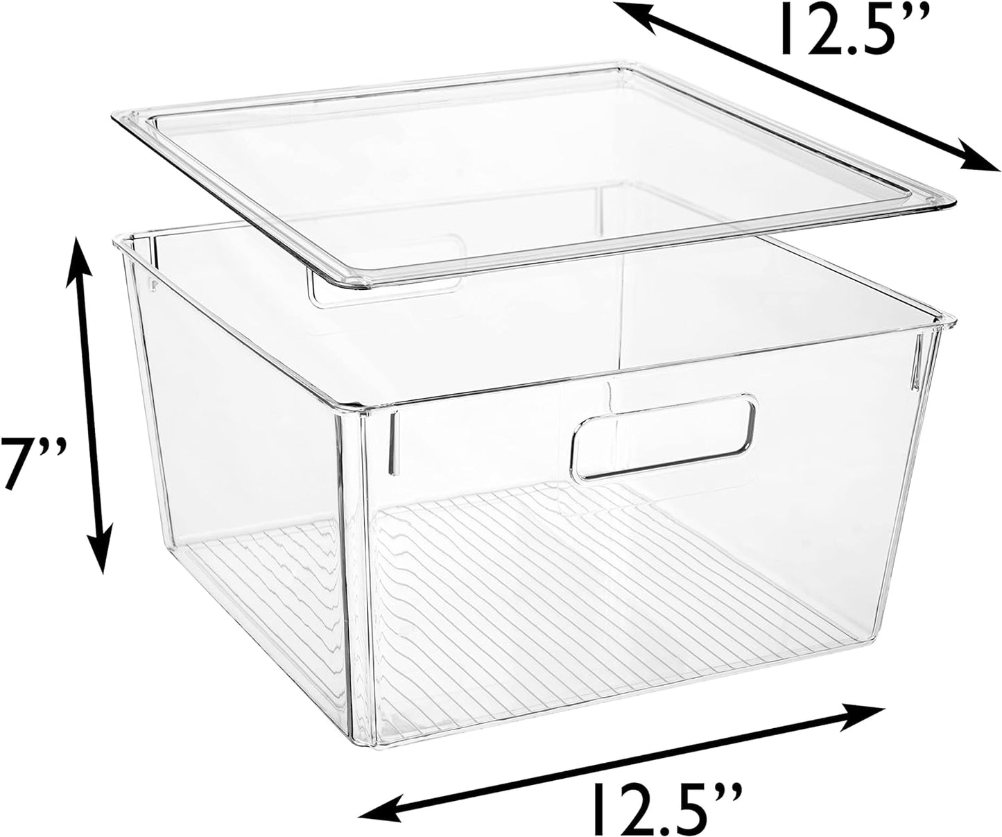 ClearSpace Plastic Storage Bins with Lids XL – Perfect Kitchen Organization or Pantry Storage – Fridge/Cabinet Organizers