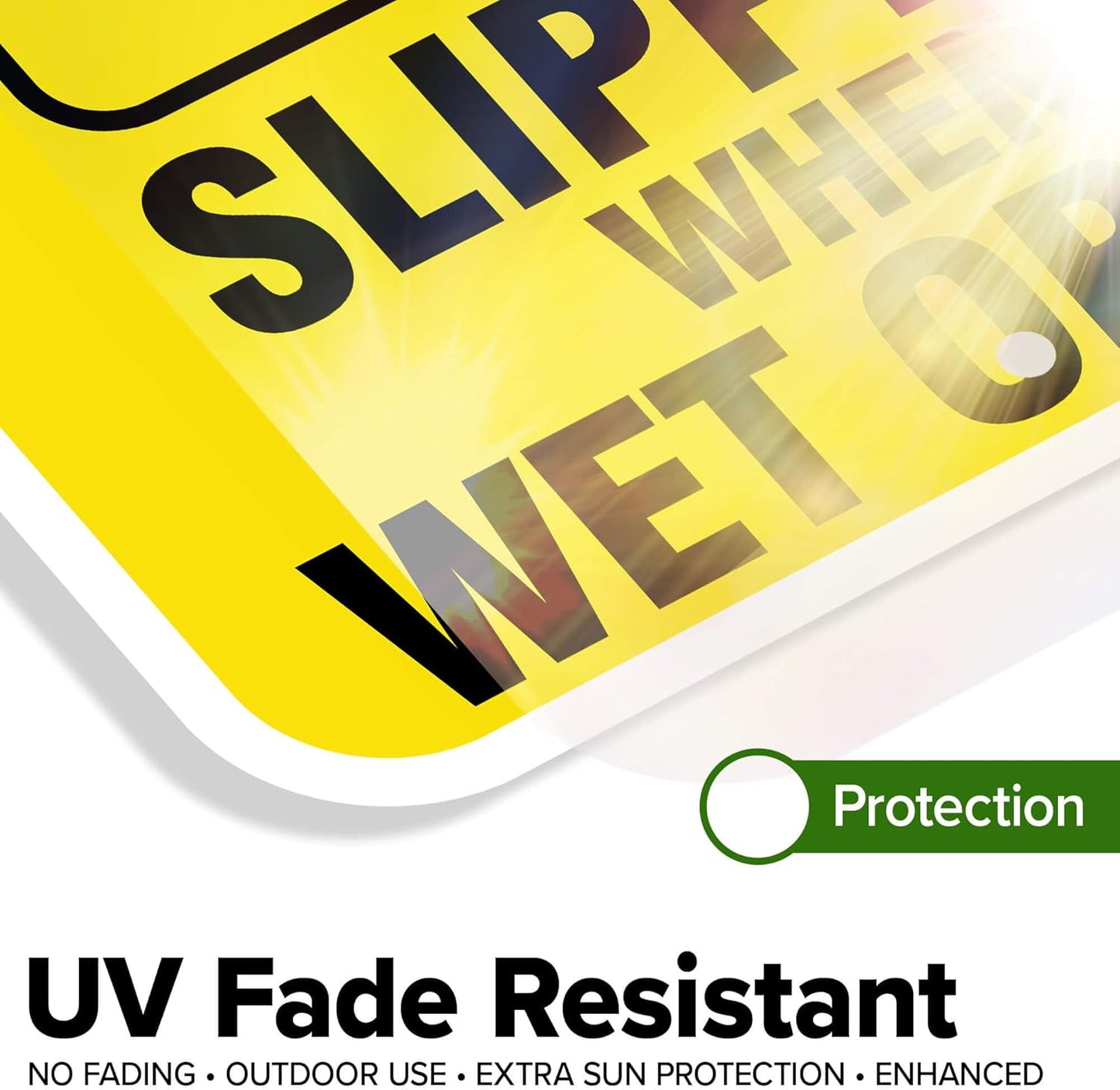 Caution Slippery When Wet Sign or ICY Sign, 12"x16"0.40 Aluminum, Fade Resistance, Indoor/Outdoor Use, USA MADE By My Sign Center