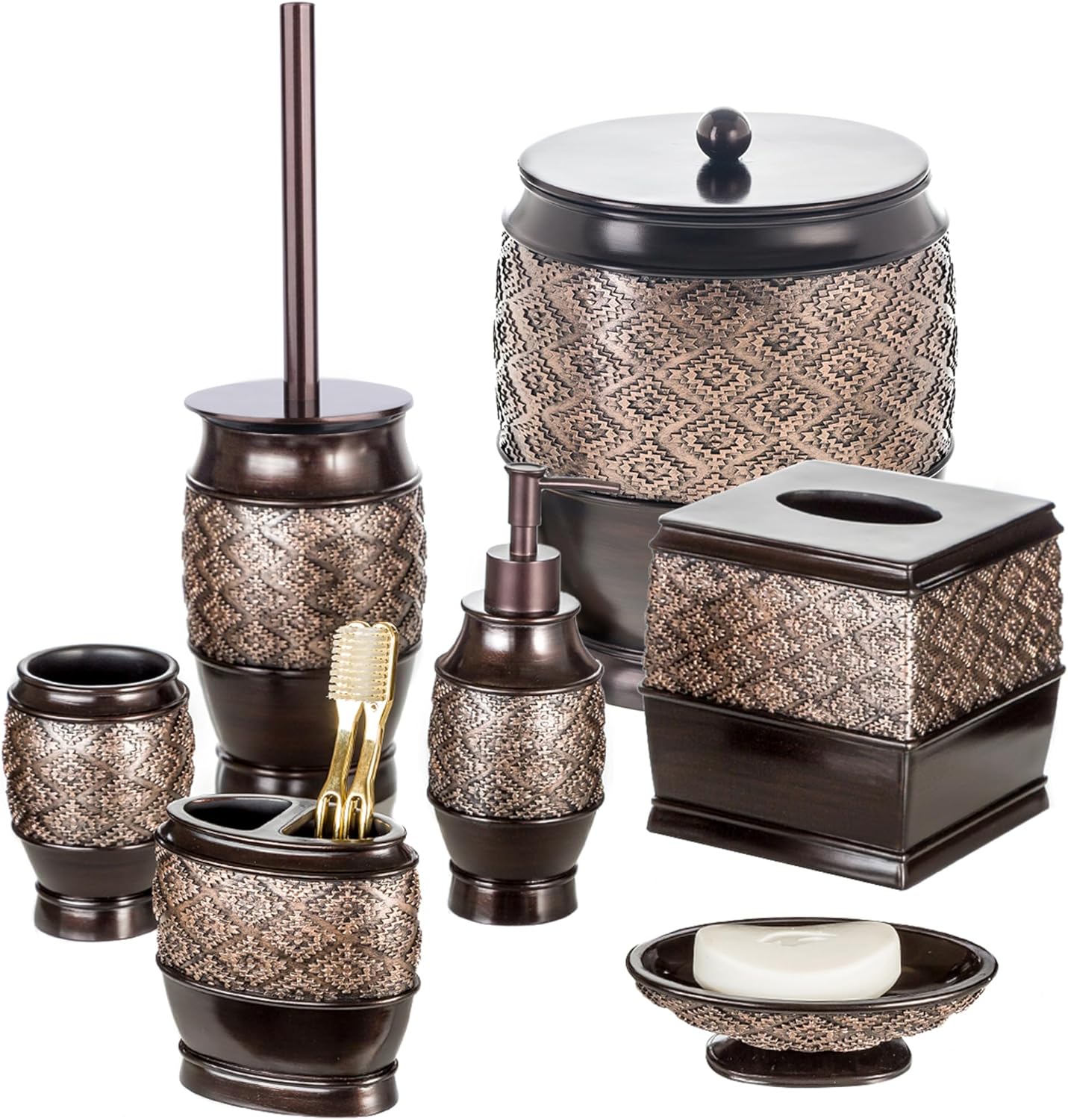 Creative Scents Dublin Brown Toilet Brush Set - Toilet Bowl Cleaner Brush and Holder - Decorative Toilet Bowl Scrubber - Space Saving Designed Toilet Bowl Cleaner