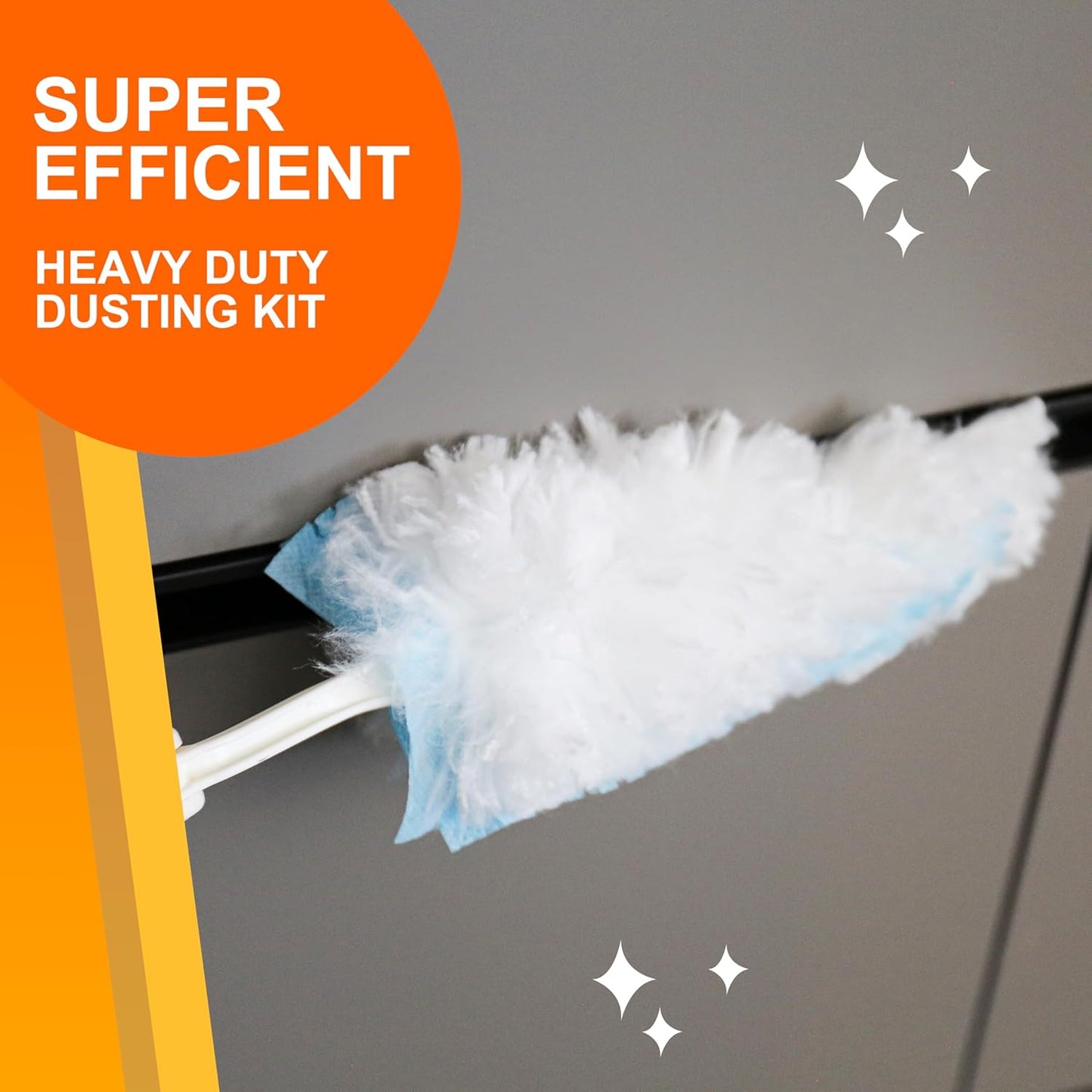 20 Duster Refills & 2 Handle for Cleaning Home & Car, Heavy Duty Multi Surface Duster Refills for Office, Blinds