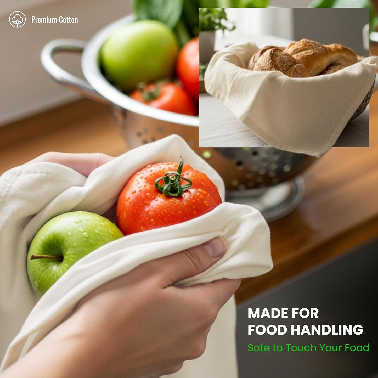 WHITEWRAP Dish Cloths Cotton| Kitchen Wash Cloth| Shop Towels Absorbent and Lint Free Flour Sack| Dishcloths for Kitchen Washing Dishes|Thick Absorbent Quick Dry Dish Rags |50Pack 13"x13" Natural