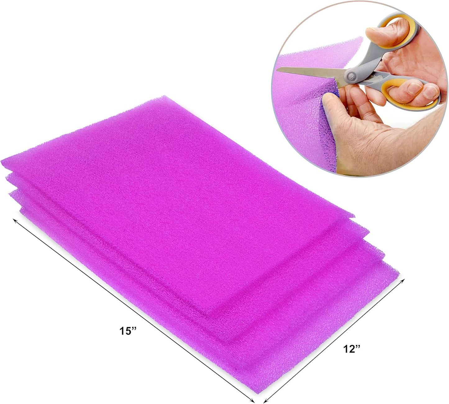 Dualplex® Fruit & Veggie Life Extender Liner for Fridge Refrigerator Drawers, 12x15 Inches (4 Pack) – Extends The Life of Your Produce & Prevents Spoilage (Pink)