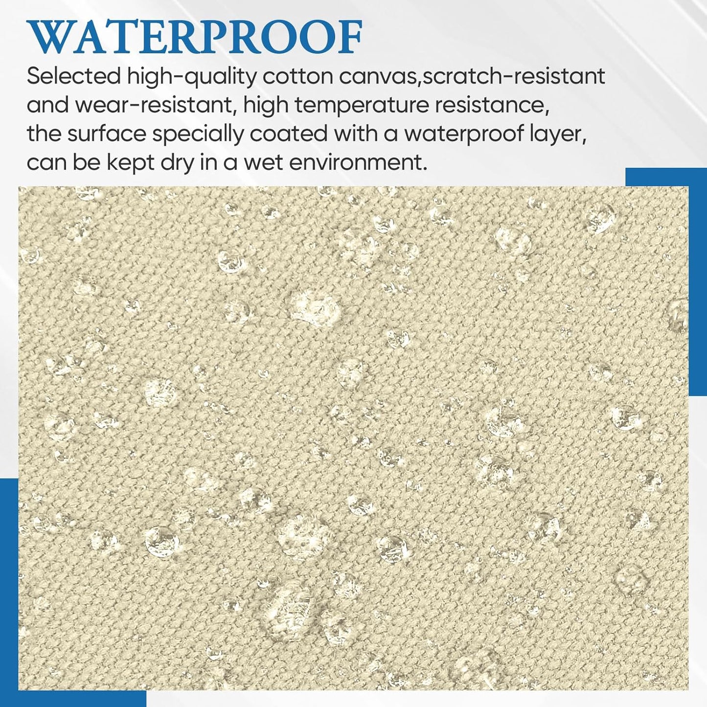 Canvas Patch 5.5 x 8 Inches 6Pcs Self-Adhesive Waterproof Canvas Patch Kit for Repairing Tents,Sofas,Boat Covers,Camping Chair,Awnings,Car Seats.(Beige Yellow)