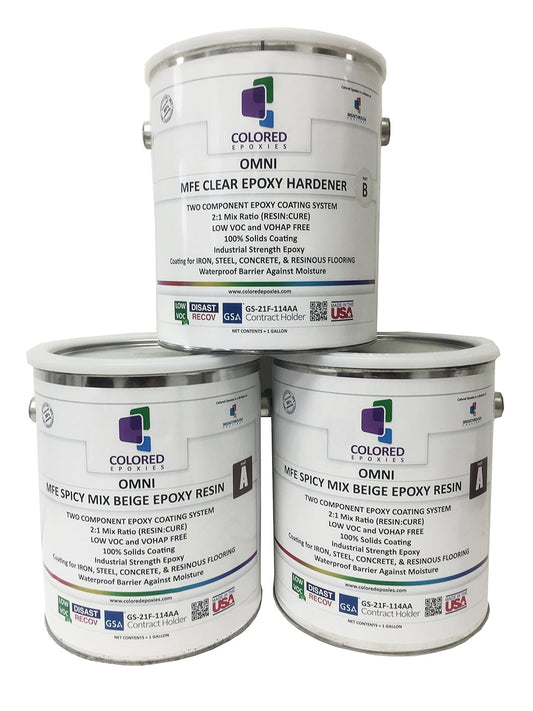 Coloredepoxies 10024 Dark Brown Epoxy Resin Coating Made with Beautiful and Vibrant Pigments, 100% solids, For Garage Floors, Basements, Concrete and Plywood. 3 Gallon Kit