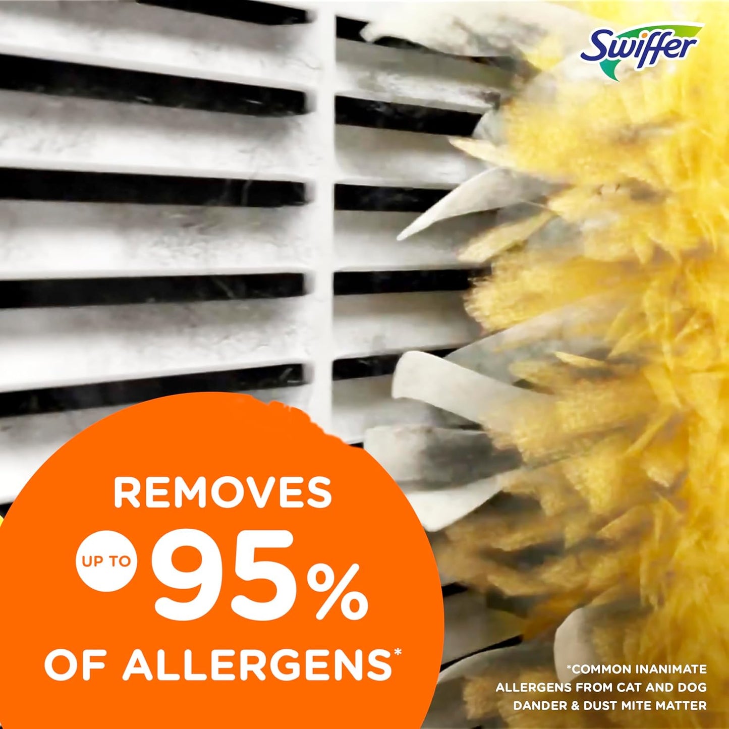 Swiffer Dusters Refill for Cleaning, Feather & Microfiber Duster Disposable Alternative, For Dusting Furniture, Blinds, Ceiling Fans, Walls, Helps Remove Allergens, Heavy Duty, Unscented, 11ct