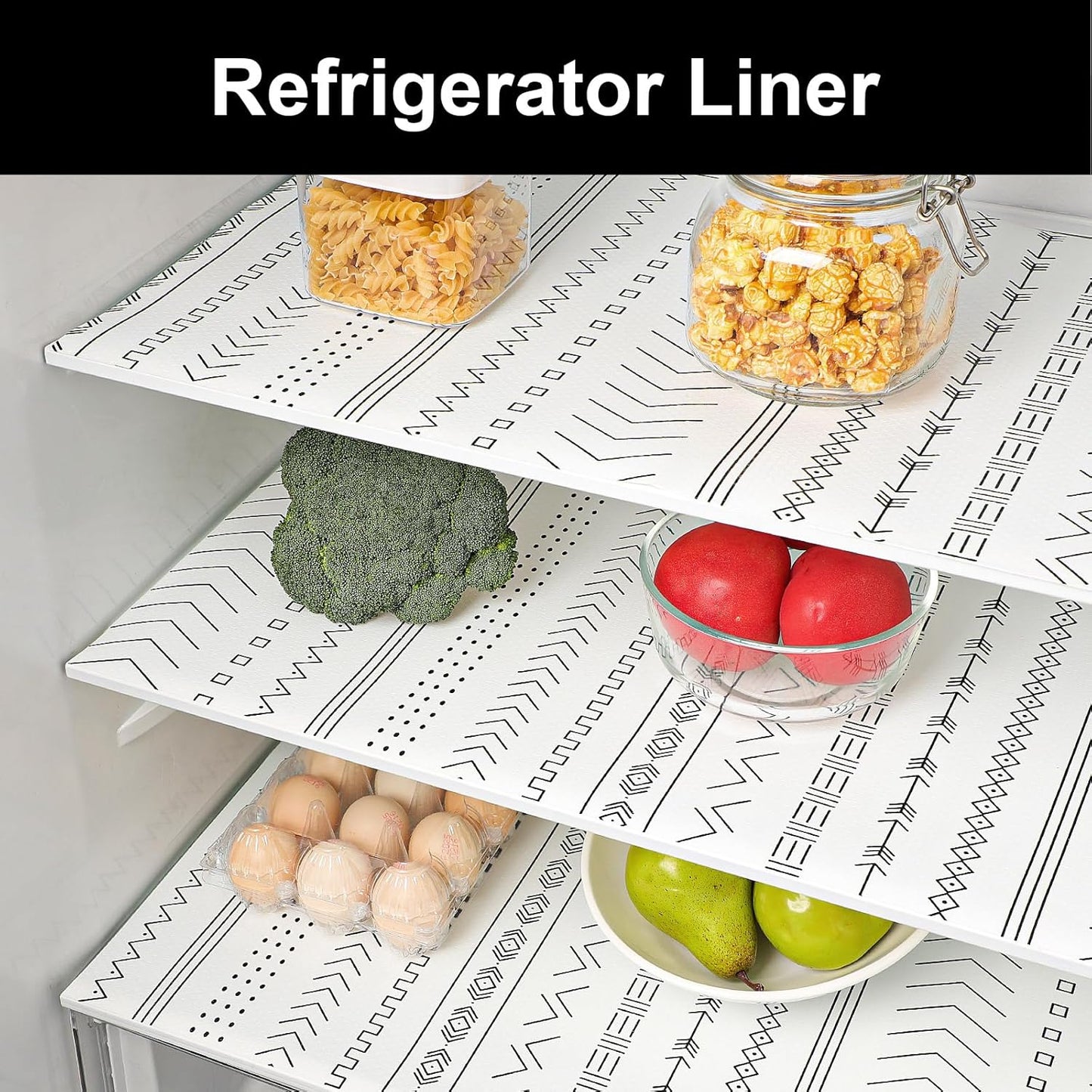 CooyesFridge Liners Shelf Liner for Kitchen Cabinets Refrigerator Liners Waterproof & Oil-Proof Kitchen Cupboard Liner Non Adhesive Drawer Mats EVA Material for Shelves