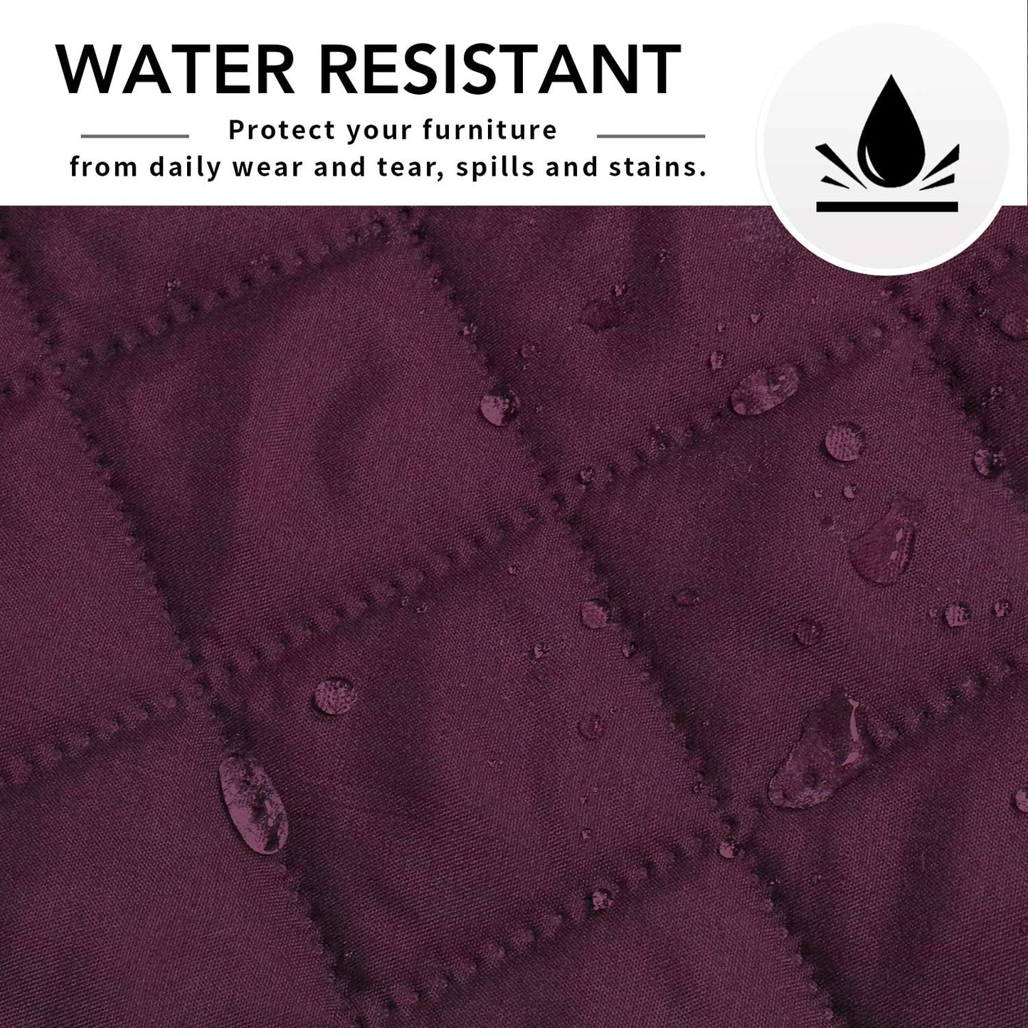 Easy-Going L Shaped Sofa Slipcover Sectional Couch Cover - Reversible, Pet & Kid Friendly (Large, Wine/Wine)