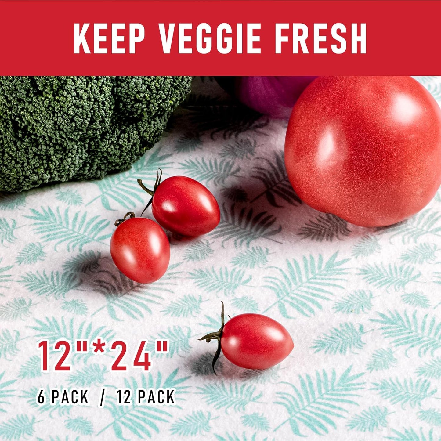 Cooyes Drawer and Shelf Liner for Kitchen Cabinets, Cloth Material, Non Slip Refrigerator Liners Washable, Fridge Mats for Glass Shelves and Bins, 6 Pack, 12" × 24"