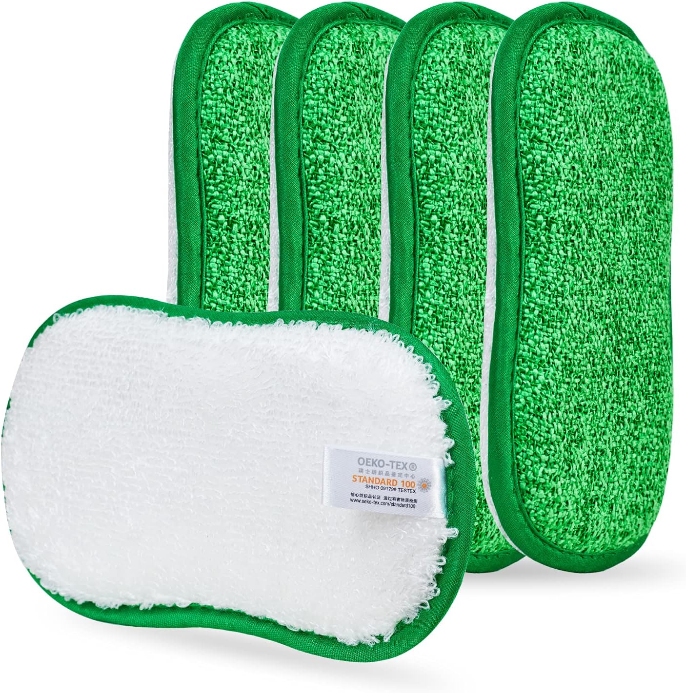 Kitchen Dish Sponge Scrubber Non Scratch, Dishcloth No Odor Reusable Washable Multipurpose Scrub Pads Sponges Heavy Duty for Dawn Dish Soap Cleaning of Sink Pans