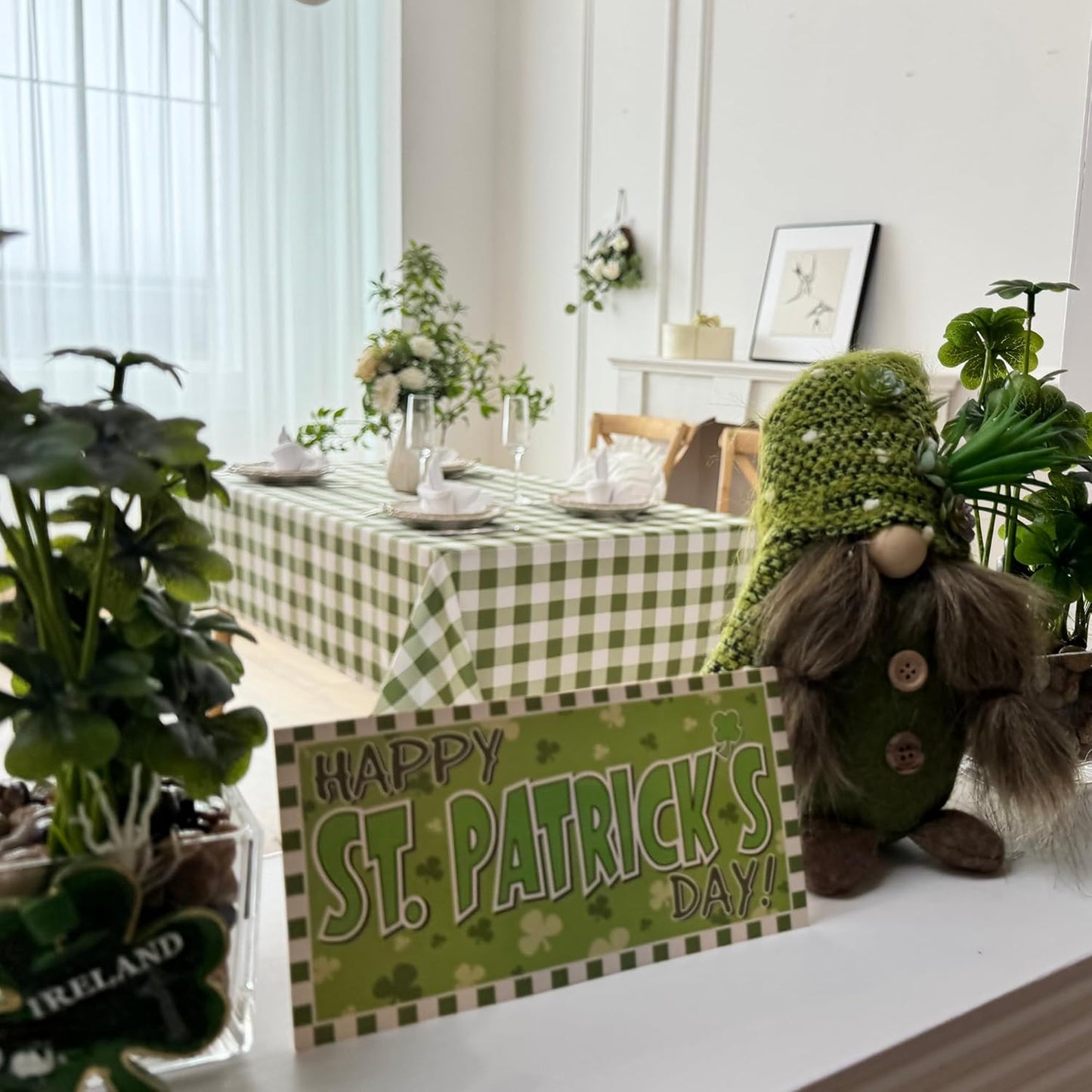 Classic Gingham Buffalo Tablecloth Fabric - Oblong 58x144 Inch Water Proof Checkered Table Cloth for Indoor Outdoor - Table Cover for Birthday, Picnics, BBQs, and Parties