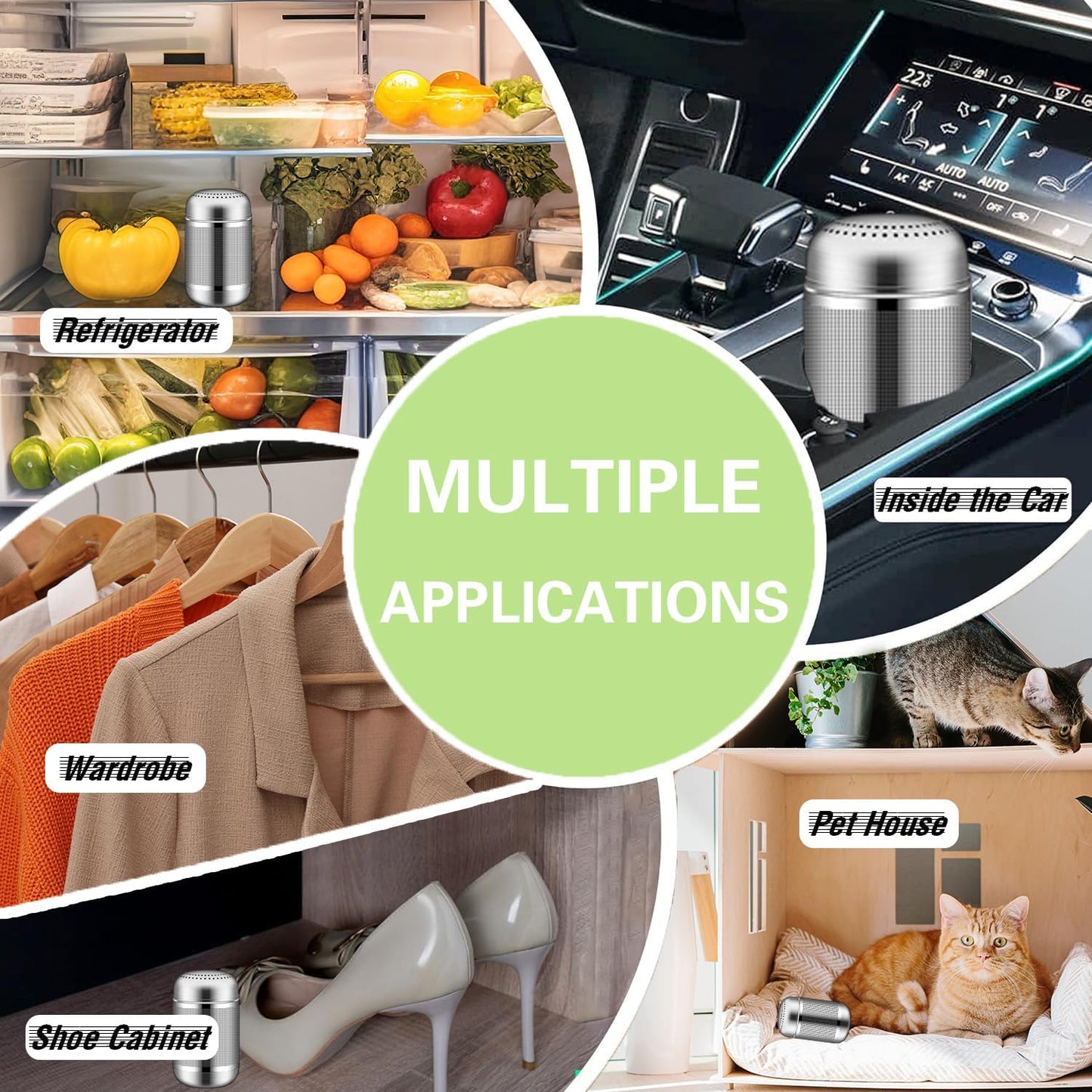 Refrigerator Deodorizer Refrigerator Odor Eliminator Fridge Deodorizer Compact Size Potable Deodorizer Odor Eliminator Lasts for 10 Years