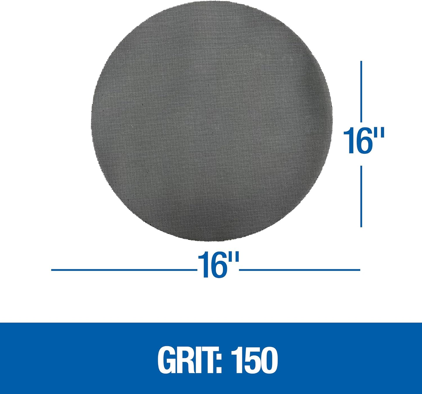 Floor Sanding Screen Disc, 10 Pack, 16", Grit 150