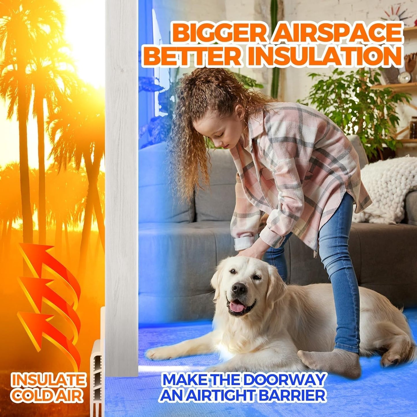 Holikme Door Draft Stopper Weather Stripping Door Seal - 40 inch, White