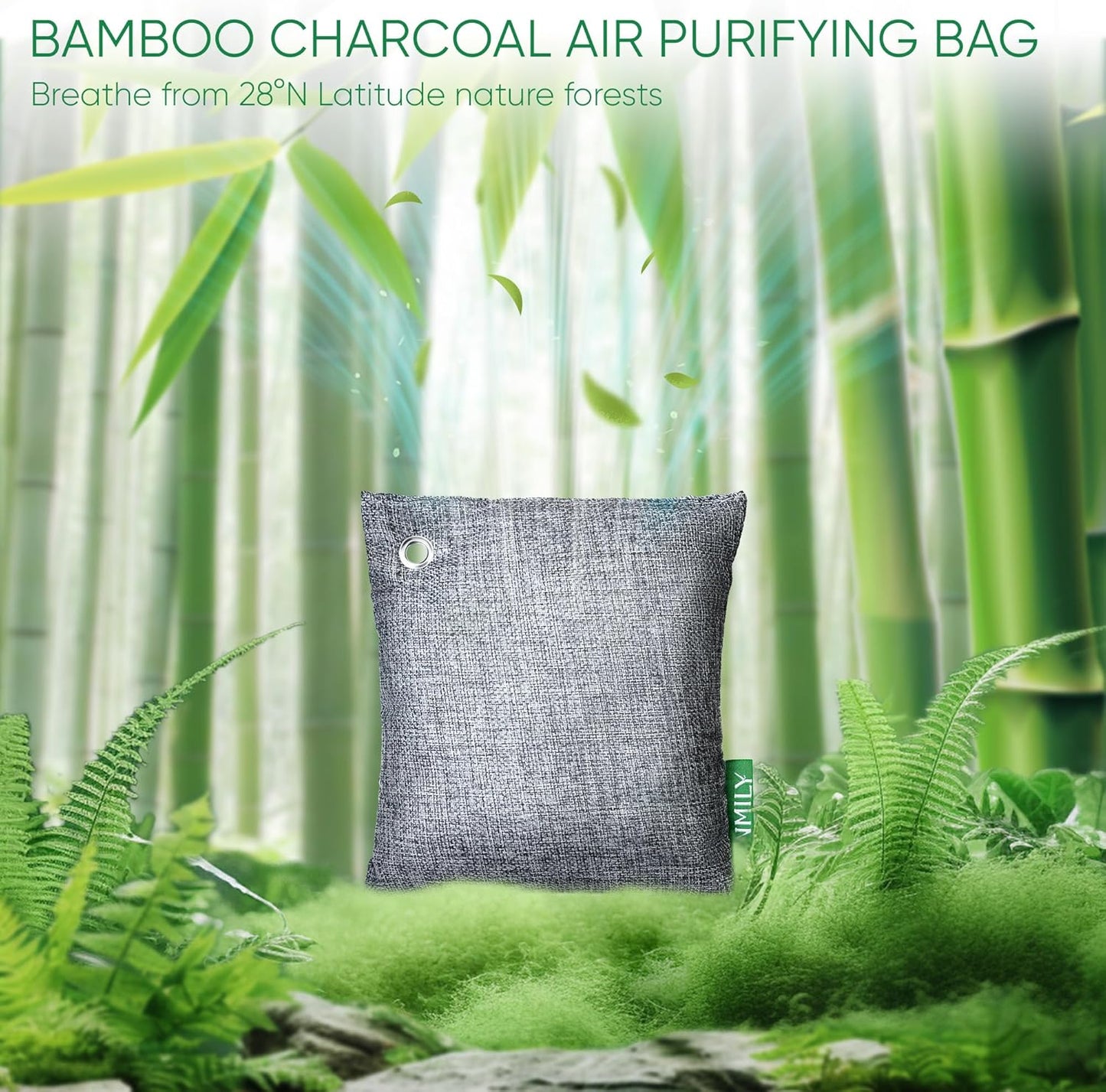 Activated Charcoal Odor Absorber, Odor Eliminator for Strong Odor,Bamboo Charcoal Air Purifying Bags for Home Car Closet Pet, Smoke Room Deodorizer (4 x 500g Large, Unscented)