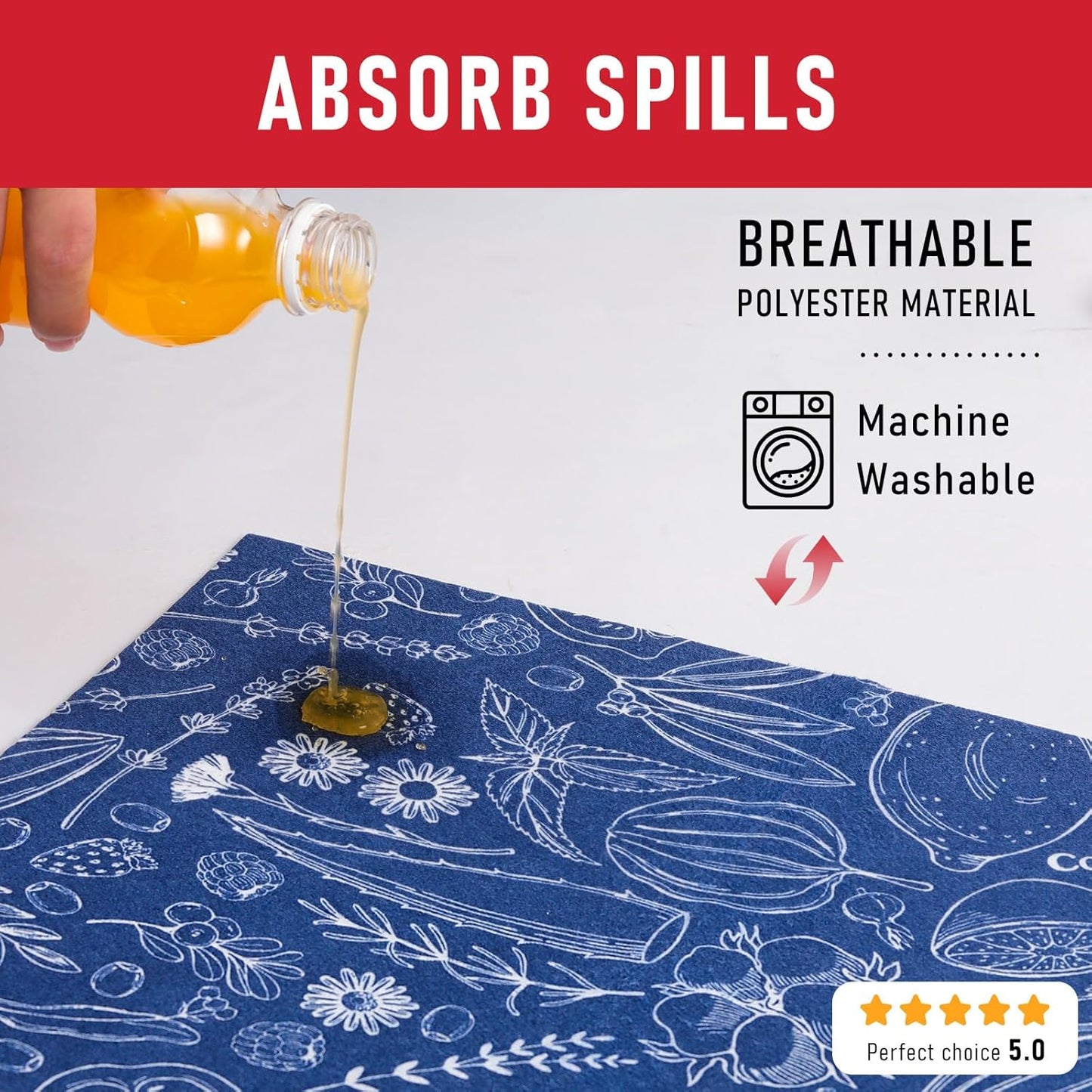 Cooyes Large Refrigerator Liners for Shelves, 12 Pack, 17.7" × 24", Fridge Drawer & Shelf Liners for Kitchen Cabinets Non-Adhesive, Breathable Cloth Material, Keep Produce Fresh Longer