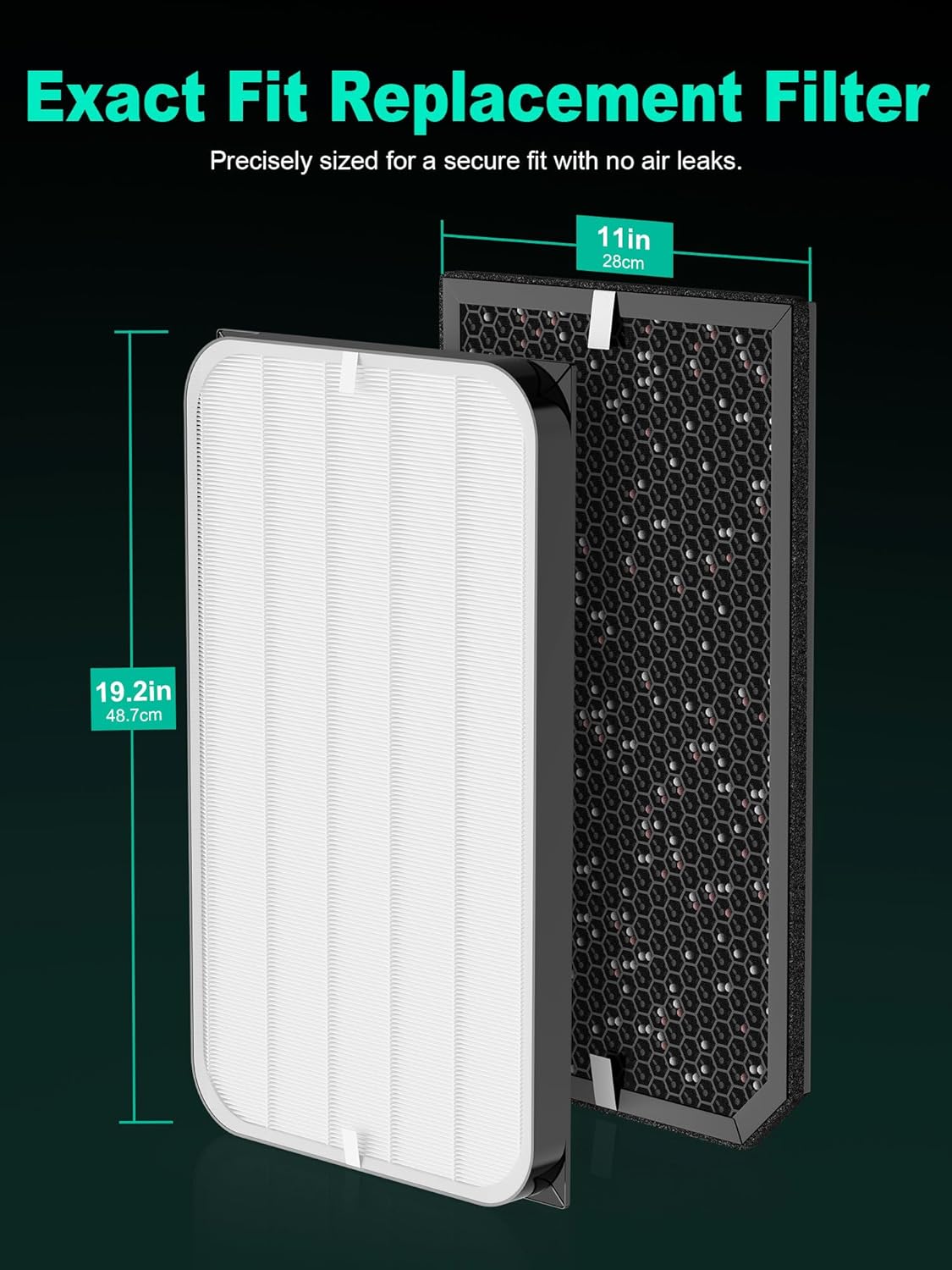 5000 Replacement Filter Compatible with 5000 Series Air Purifier, fits Model 5000, 5500, and 5500i, 2 High-Efficiency Filters and 4 VOCs Filters, Compare to Part # ADF5005 ADF5006 ADF5001