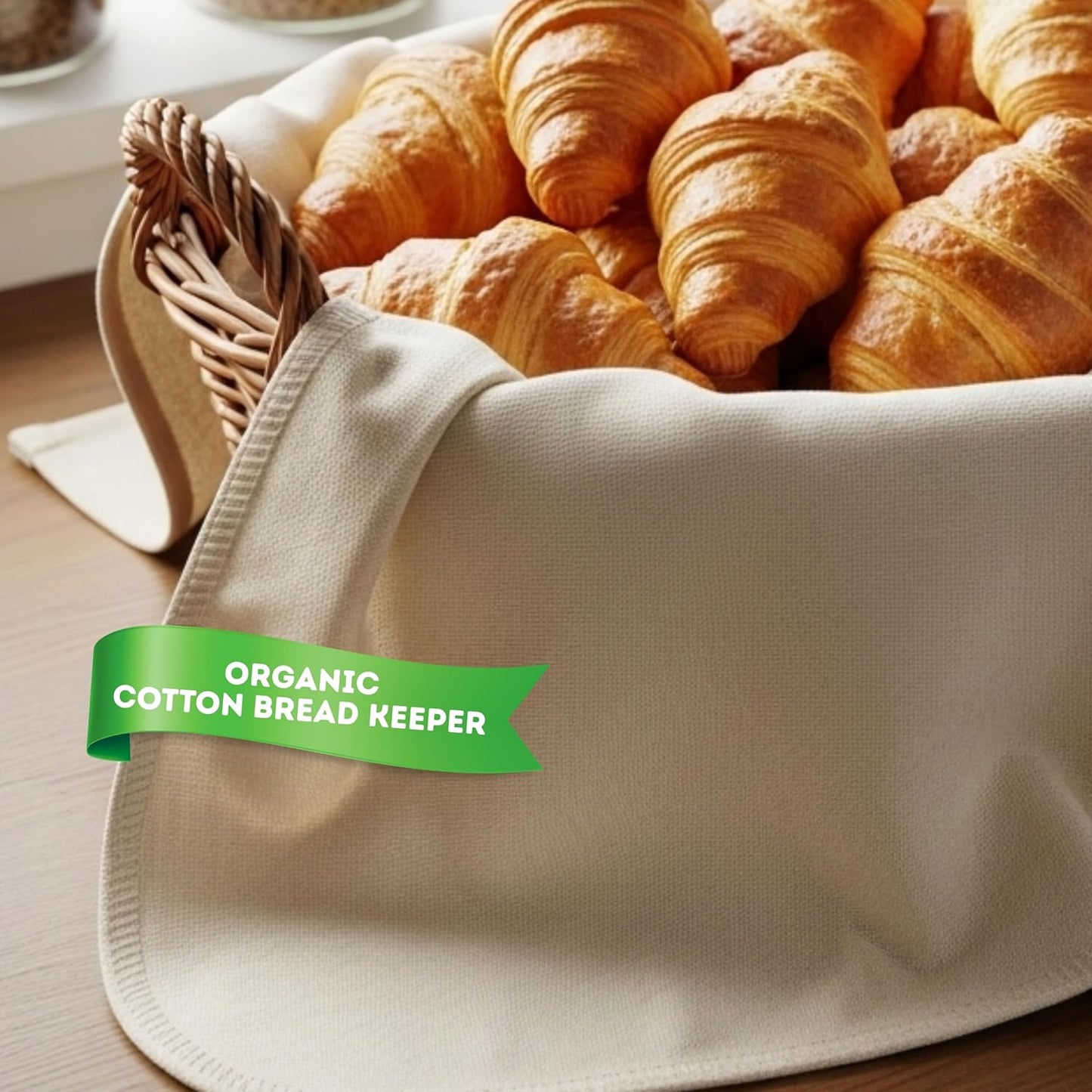 WHITEWRAP Unbleached Flour Sack Towels for Bread Proofing – Thick Cotton Baking Cloth for Baguettes, Ciabatta & Pastries – Reusable 28"x28" Towels, Set of 6