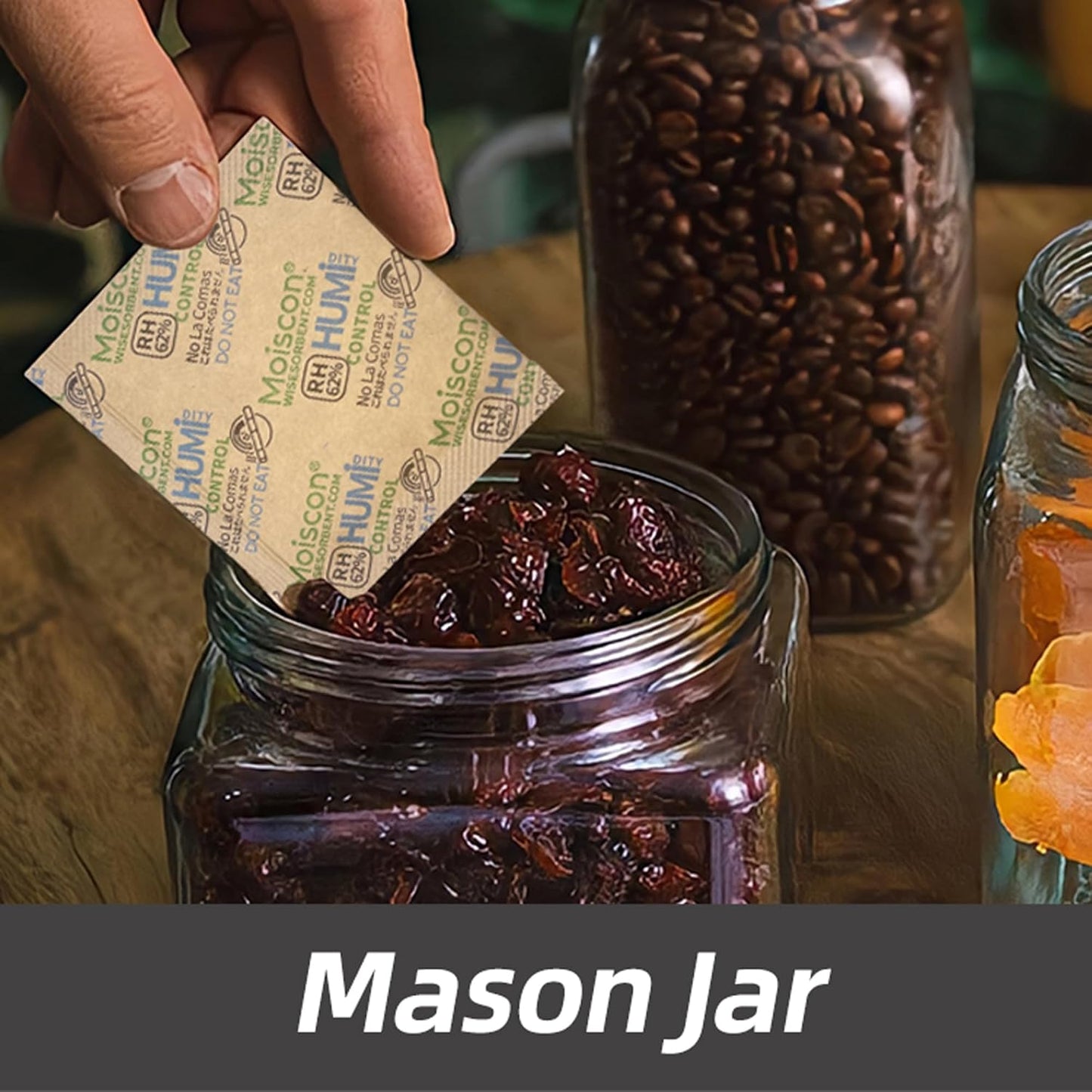 62% Size 8 Two-Way Humidity Control Packs, 120 Pack 8 Gram for Storing 1 oz, Moisture Control Packets Individually Wrapped