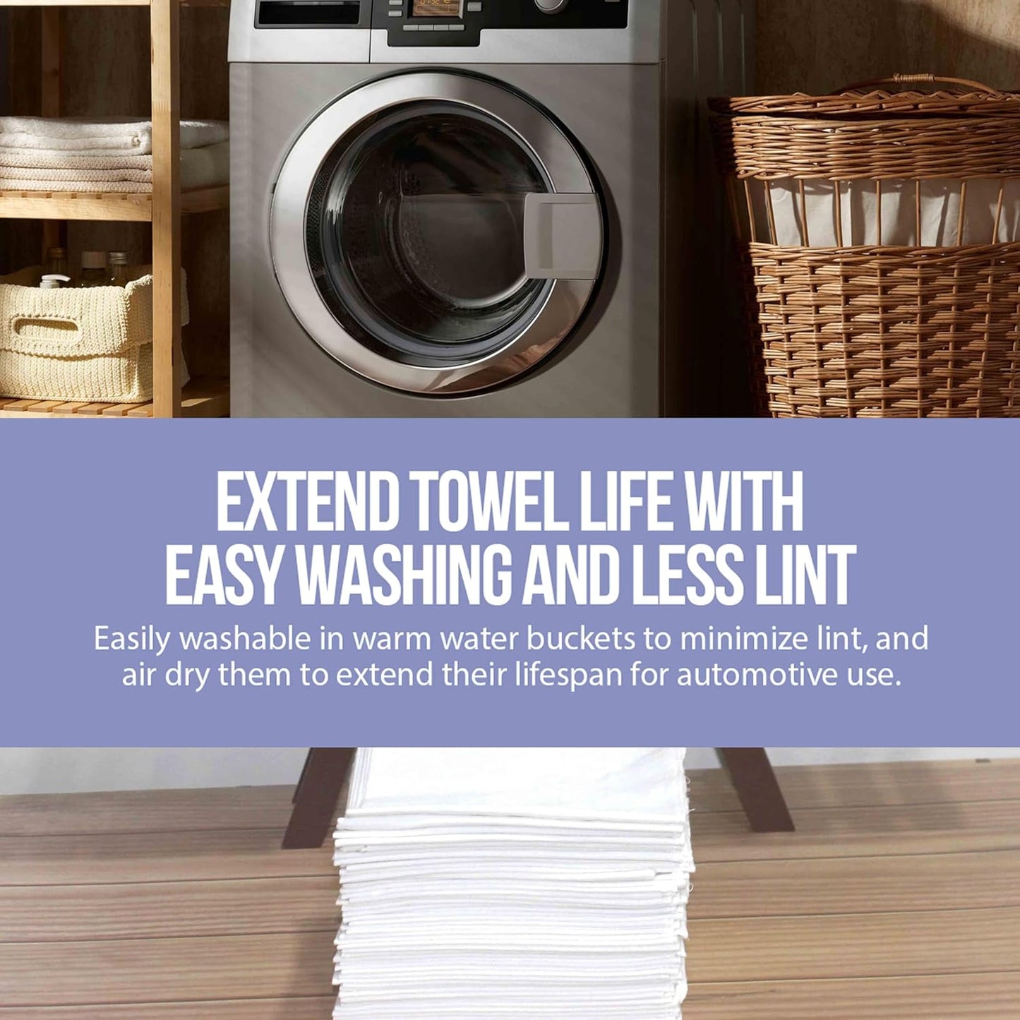 Shop Towels| Multipurpose Commercial and Residential Shop Cleaning| Car Wash, Polish, Housewares, Coffee Machine, Restaurant, Bathrooms, Electronics, Auto Garage | 50 Pack 14"x12" White