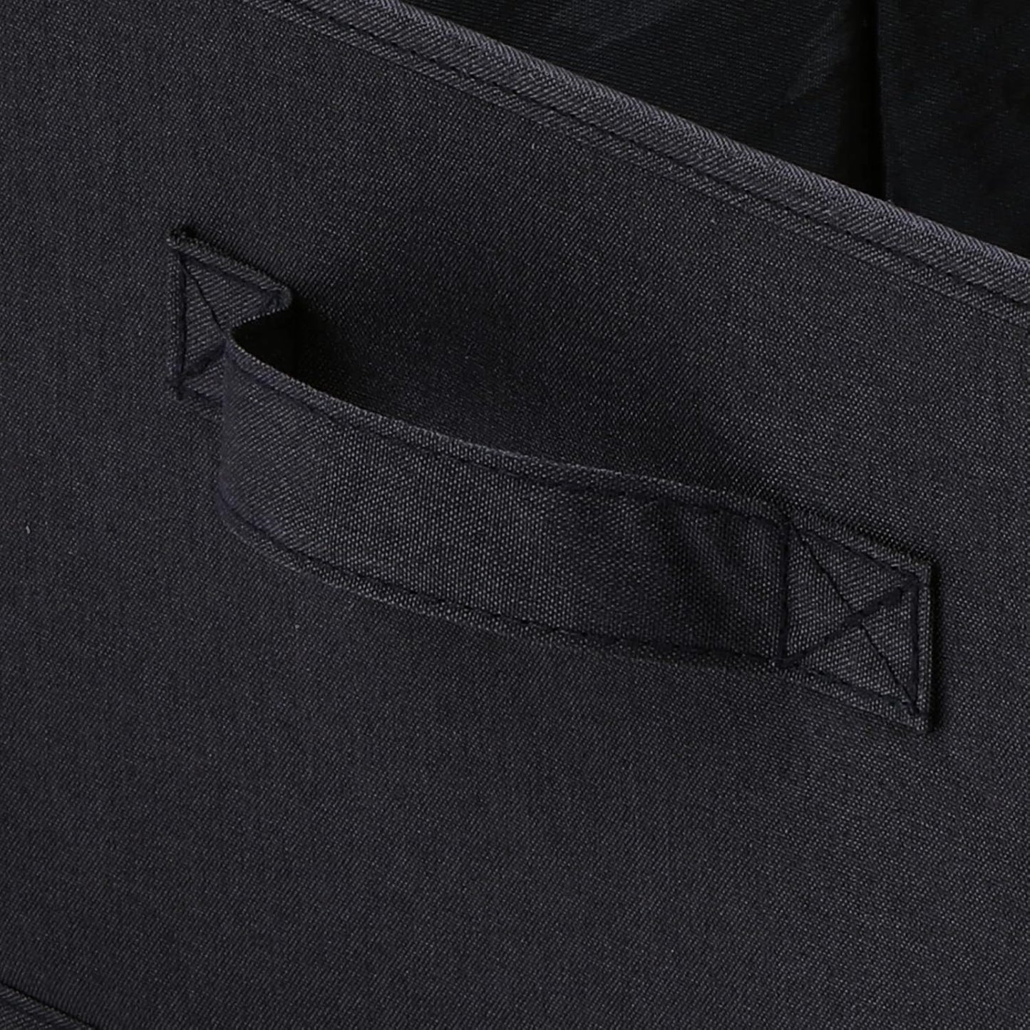 HOONEX Storage Bins with Lids for Organizing, Pack of 2, Storage Boxes with 2 Carrying Handles and Sturdy Heavy Cardboard, 16.5" L x 11.8" W x 7.5" H for Shoes, Books, Clothes, Black