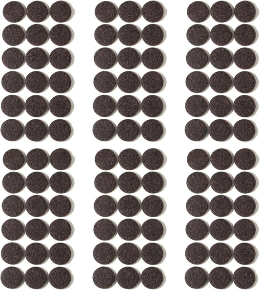 Furnigear Felt Furniture Pads for Hardwood Floors - Self Adhesive Chair Felt Pad, Floor Protector for Furniture Feet, Furniture Sliders Moving Furniture Smoothly, Anti Scratch 108 Pcs 1" Round Brown