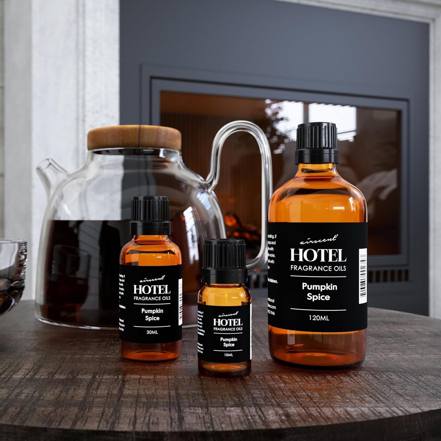 AirScent Pumpkin Spice Diffuser Oil - Pumpkin Spice Essential Oil Blend for Ultrasonic and Waterless Diffusers and Crafting - 30 mL, 1 fl oz Glass Dropper Bottle - Fall Scents