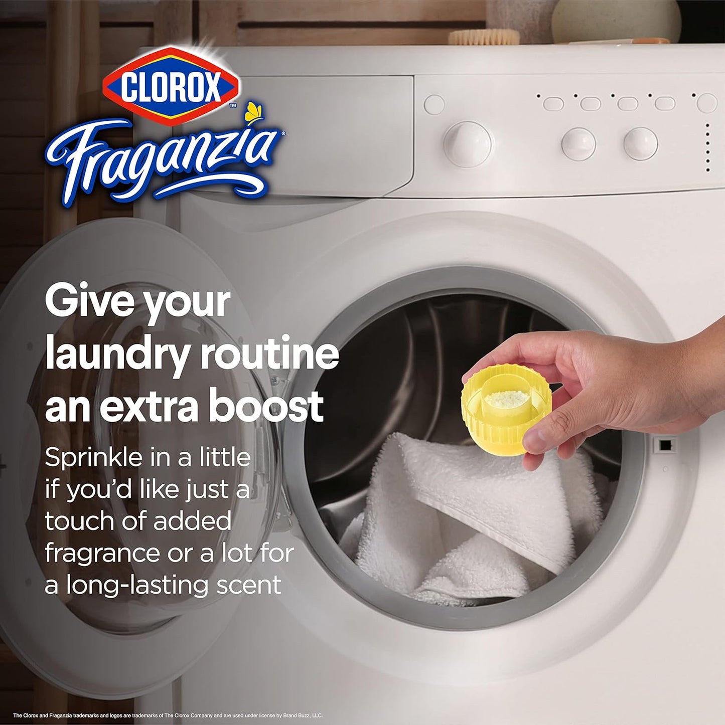 Clorox Fraganzia Laundry Scent Booster Crystals in Vanilla Scent - Scented In-Wash Freshener Beads for Fresh, Clean, Great Smelling Clothes and Linens, 18 Oz - 2 Pack