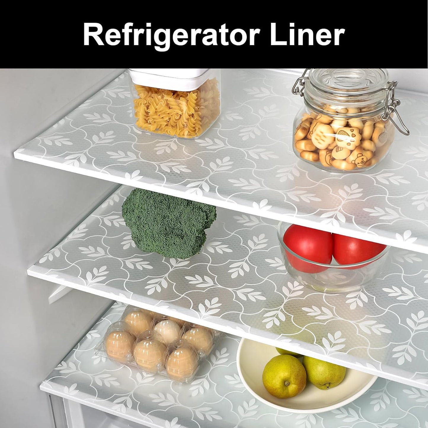 Cooyes Shelf and Drawer Liners for Kitchen Cabinets, Non Adhesive Cabinet Liner, EVA Waterproof Durable Non-Slip Drawer Mats for Shelves, Refrigerator, Storage, Desks