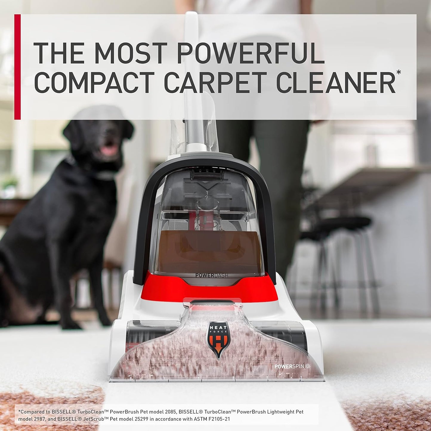 Hoover PowerDash Pet+ Compact Carpet Cleaner Machine, Lightweight Carpet Shampooer Machine, Pair with a Hoover Carpet Cleaner Solution for a Bright, Refreshed Home