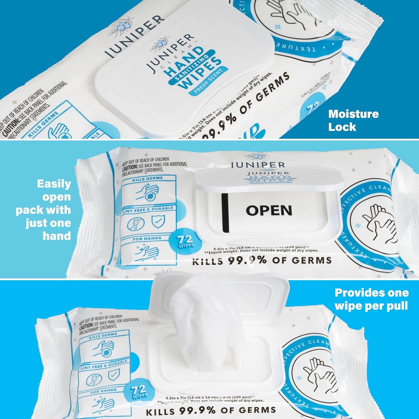 Hand Sanitizing Wipes, 432 Count Soft Flow (Pack of 6)