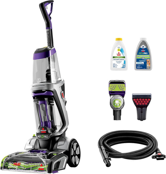 BISSELL ProHeat 2X Revolution Pet Pro Plus, 3588F, Upright Deep Cleaner, 30-minute Dry Time, Dual Dirt Lifter Powerbrush, Hose & Tool Attachment, Pet Upholstery and Tough Stain Tool Included