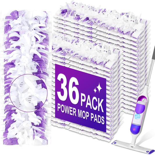 36 Count Power Mop Pads Refills for Swiffer Power Mop Pads,Compatible with Swiffer Power Mop Refills Replacement Disposable Power Mopping Pads Refills for Multi-Surface Floor Cleaning