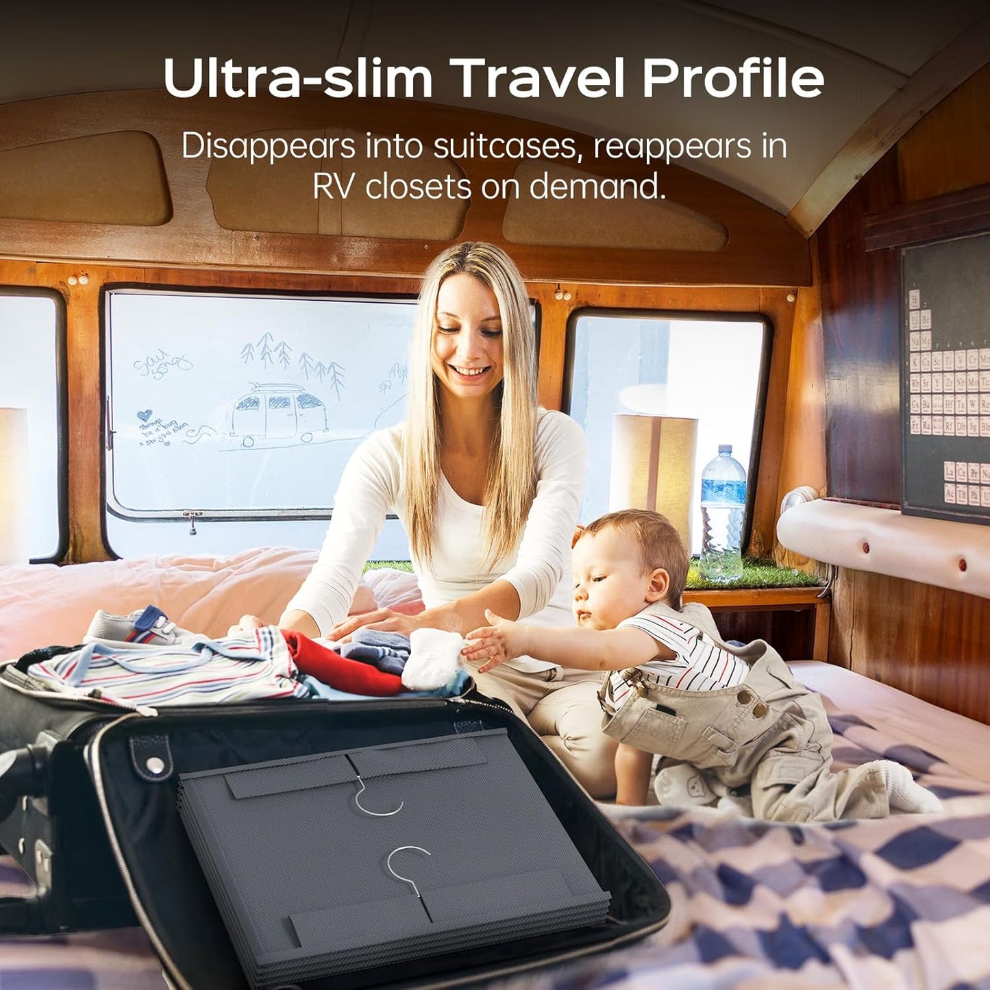 Extra Deep Hanging Closet Organizer with 6 Shelves and Oversized Mesh Pockets, Heavy-Duty Structure, No Deformation, Max Storage for Clothes, Shoes, Hats, Dorms and RVs, Grey,1-Pack