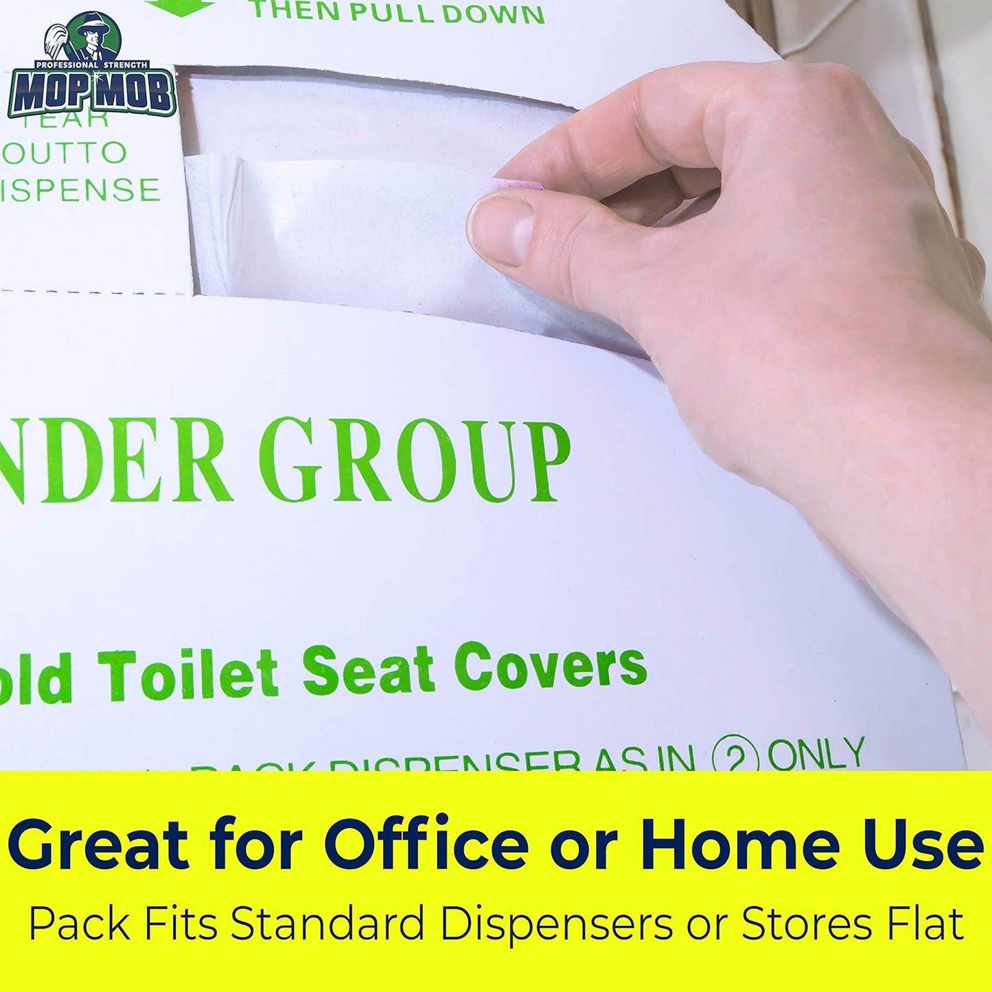 Biodegradable Half-Fold Toilet Seat Covers 500 Pk. Self-Flushing, Disposable Potty Papers Keep Toilets Clean and Family Healthy. Sanitary Paper Safety Covers for Commercial, Home, Travel and Kids Use