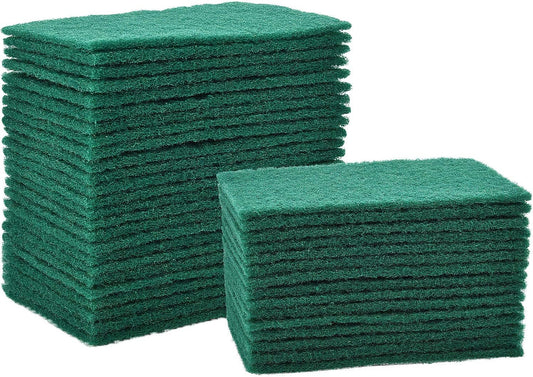 Jetec Scrub Pads Scouring Pads Sponge Dish Scrubber Scouring Cleaning Non Scratch for Kitchen Dishes Cleaning(Green,40 Pieces)