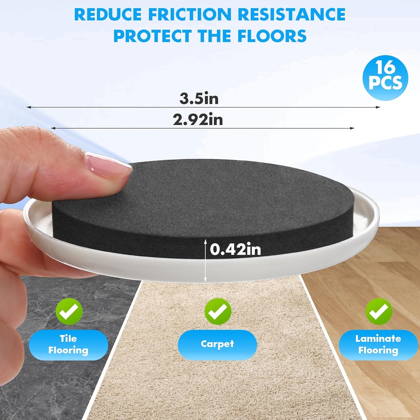 Furniture Lifter Tool, Appliance Lifter, Save 80% Effort, Lift Up to 400 Pounds Heavy Items, Furniture Lifter Jack for Heavy Furniture Appliance, Safely and Easily Lifting Furniture and Appliances