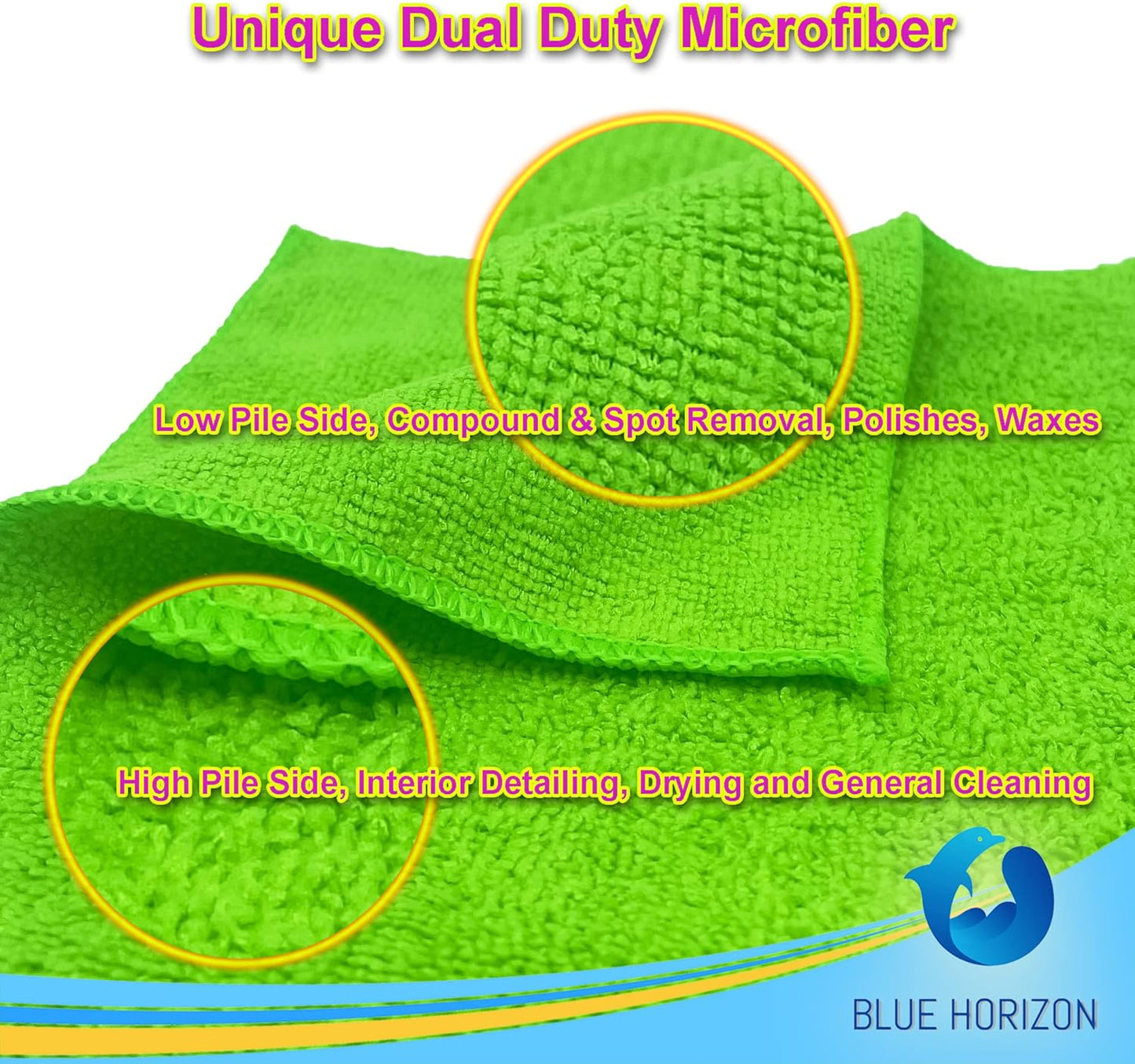 Microfiber Cleaning Cloths - 36 Pack, 16x16 Reusable, Lint-Free, Highly Absorbent Towels for Home, Kitchen, Car Detailing & Windows - Soft, Durable, Washable Cleaning Rags (Mix Color, 16" x 16")