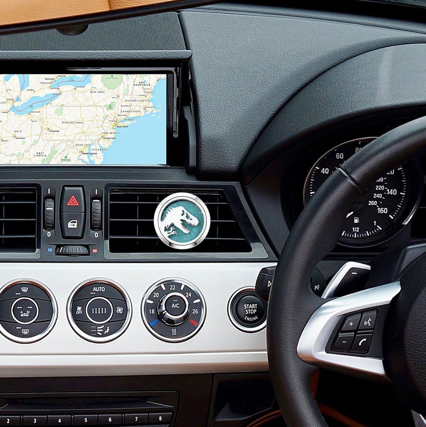 AZNECK Car Essential Oil Diffuser Vent Clip Car Diffuser Vent Clips Skull Dinosaur Air Freshener 10 Felt Pads Car Accessories for Women Gifts