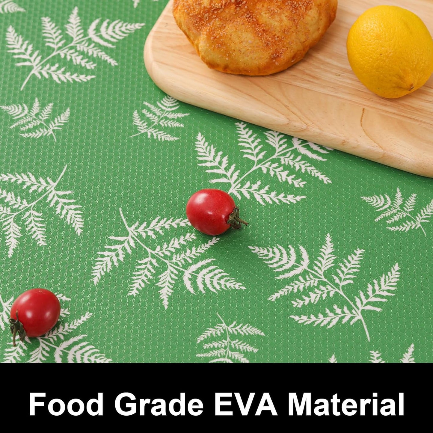 Cooyes Shelf Liners for Kitchen Cabinets Refrigerator Liners Waterproof & Oil-Proof Kitchen Cupboard Liner Drawer Mats EVA Material Non Adhesive Fridge Liner for Shelves