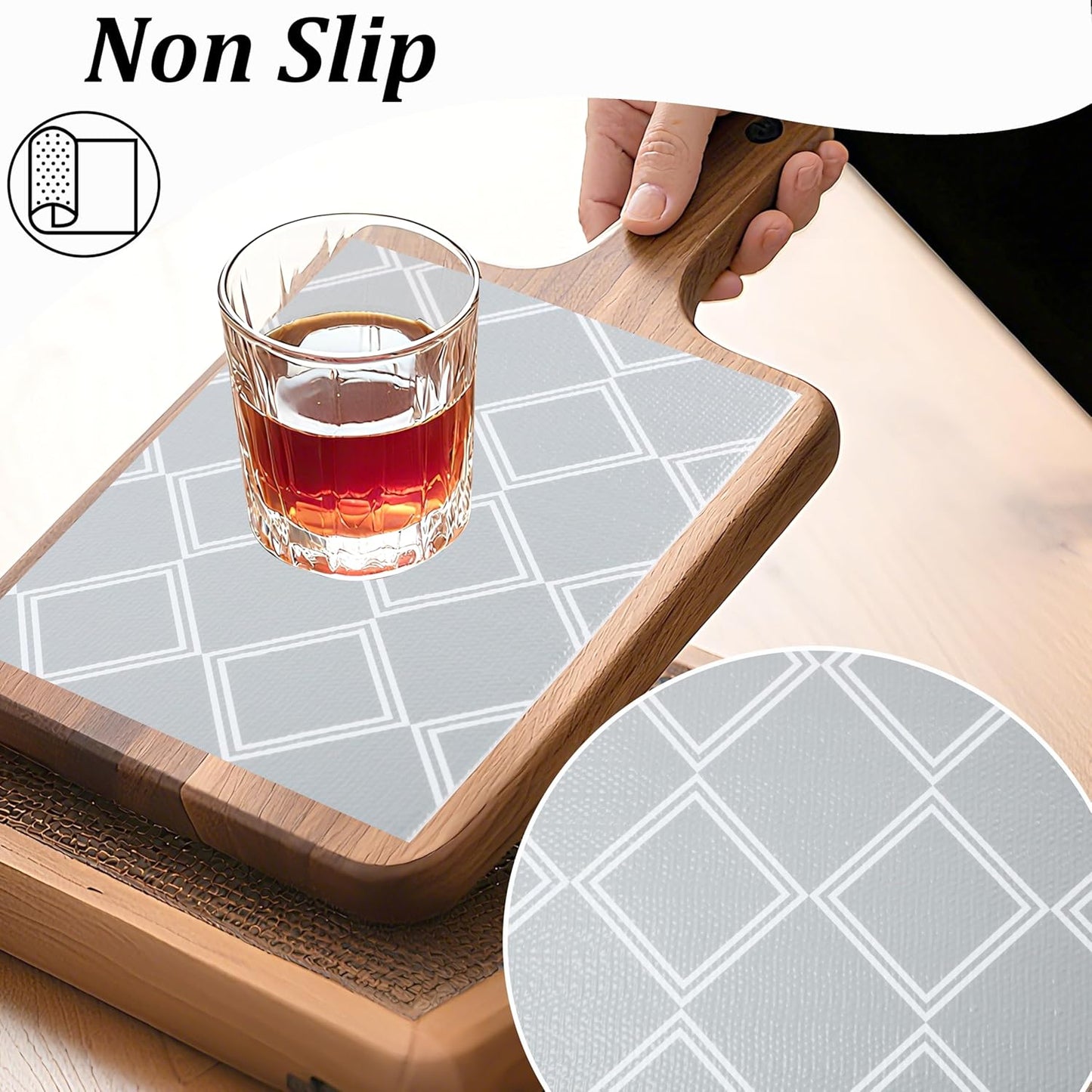 Cabinet Liners for Shelves Waterproof 20 Inch X 20 FT Shelf Liners for Kitchen Cabinets Non-Adhesive Drawer Liners Non Slip Grip Cupboard Paper Liners for Kitchen Bathroom Closet Fridge Pantry