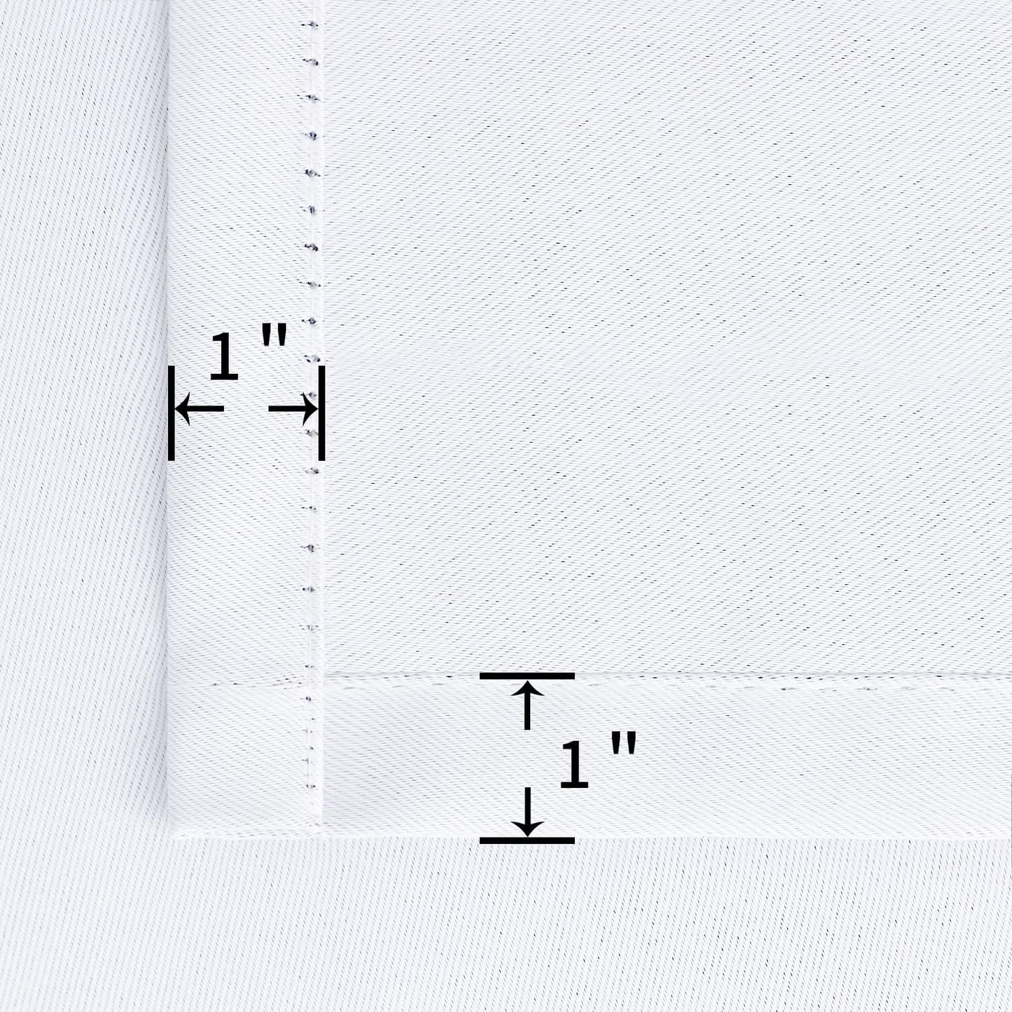 BGment Rod Pocket White Curtains 48 Inches Length for Kitchen Bathroom Window - Privacy Protection Short Window Treatment Drapes for Cafe Bedroom Home Decor, 2 Panels, Pure White, 42 x 48 Inch