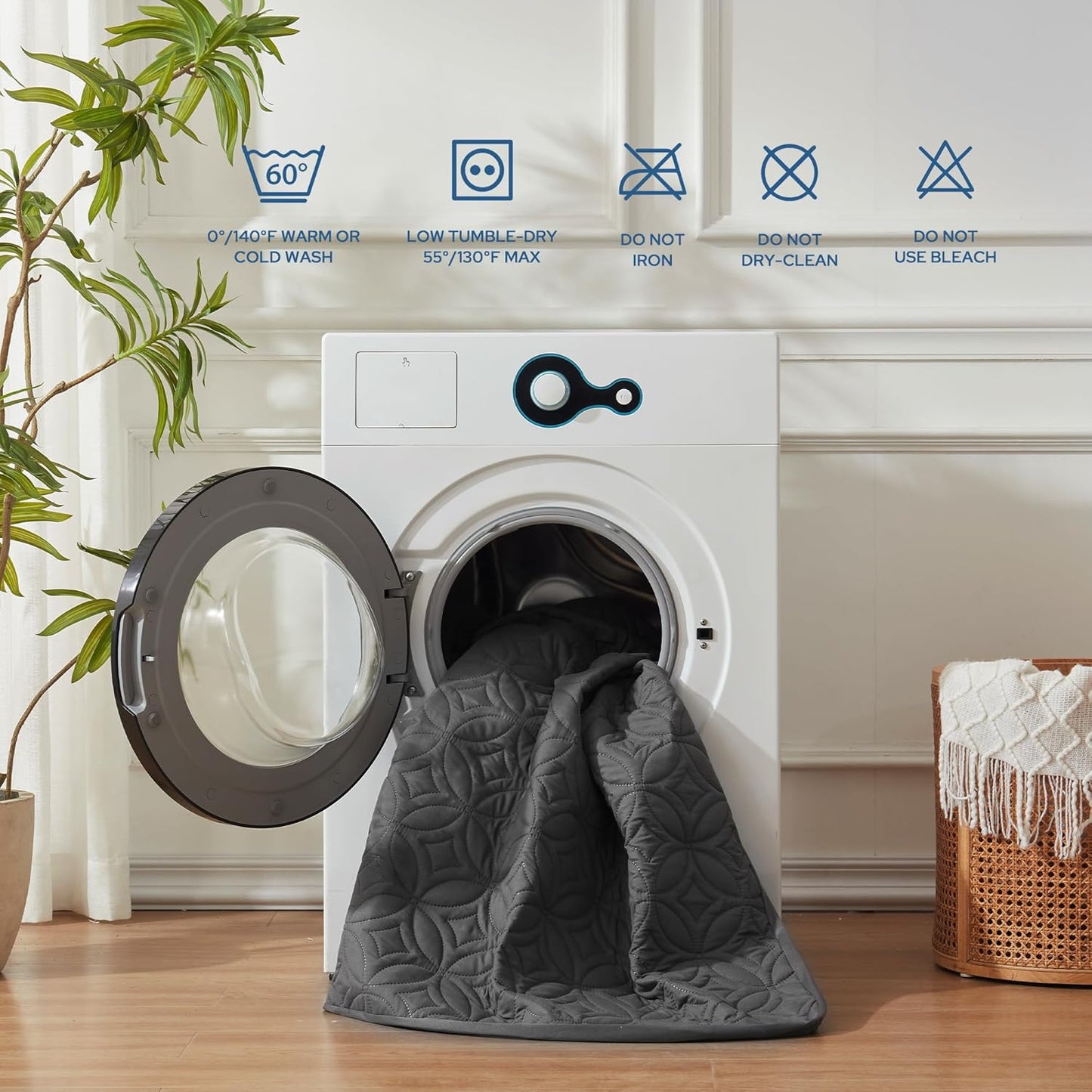 BEDLORE Waterproof Mattress Protector, California King Size Mattress Pad with Deep Pocket 6"-18" Depth, Soft Noiseless Dirt-Proof Bed Mattress Cover Washable for Home, Bedroom, Hotel (Gray)