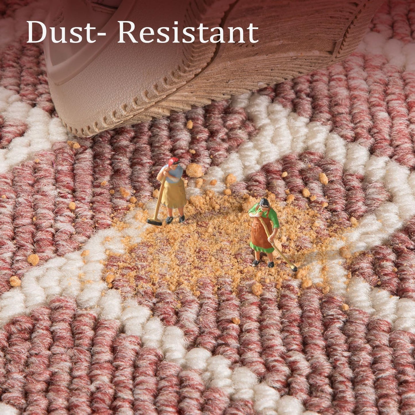 hicorfe Indoor Doormat,Front Back Door Mat Rubber Backing Non Slip Door Mats 32"x48" Absorbent Resist Dirt Entrance Doormat Inside Floor Mats for Entryway Washable Low-Profile(Light Pink)