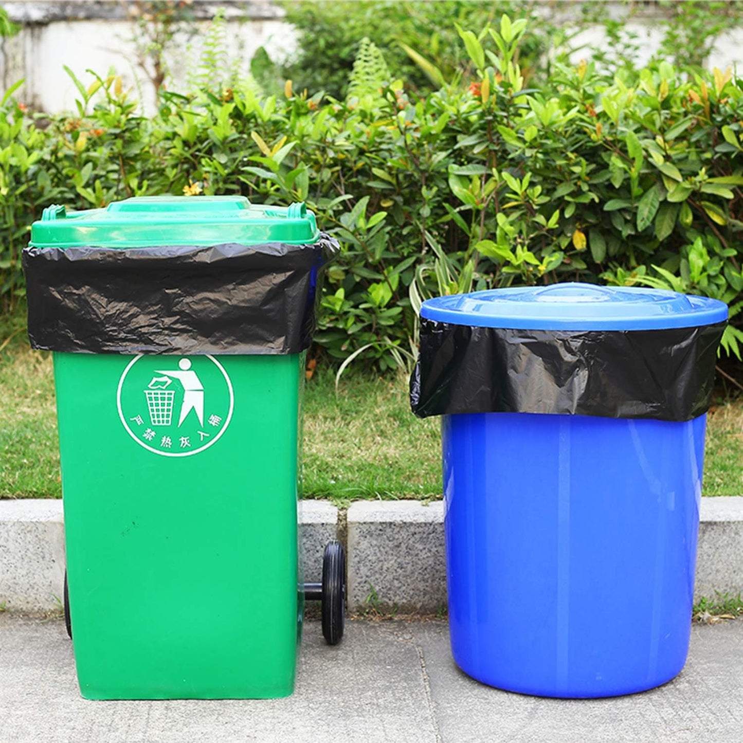 65 Gallon Trash Bags,25 Pieces large Black Heavy Duty Trash Can Liners,Large Size Trash bags Garbage Bags for Indoor and Outdoor