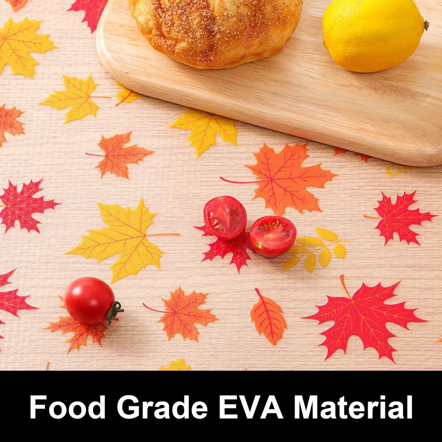 Cooyes Shelf Paper for Kitchen Cabinets Non Adhesive, Waterproof & Oil-Proof Kitchen Drawer Liner for Refrigerator Drawer Fridge Cupboard, (17.7 Inch W x 78 Inch L, Pumpkin Orange)