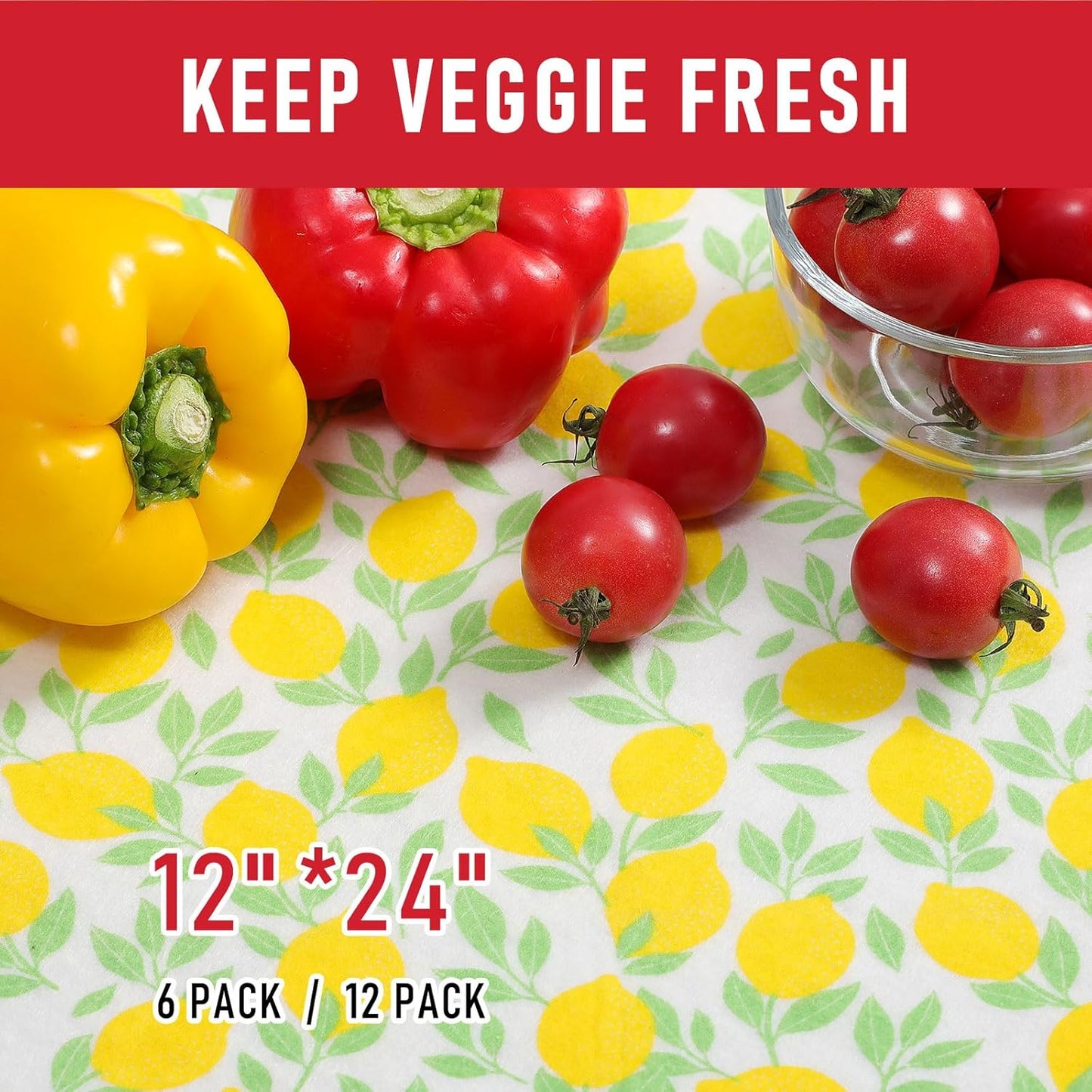 Cooyes 6 Pack Polyester Shelf Liners for Kitchen Cabinets, 12" × 24", Non-Slip Refrigerator Liners Machine Washable, Refrigerator Drawer Mats for Glass Shelves and Kitchen Cabinets