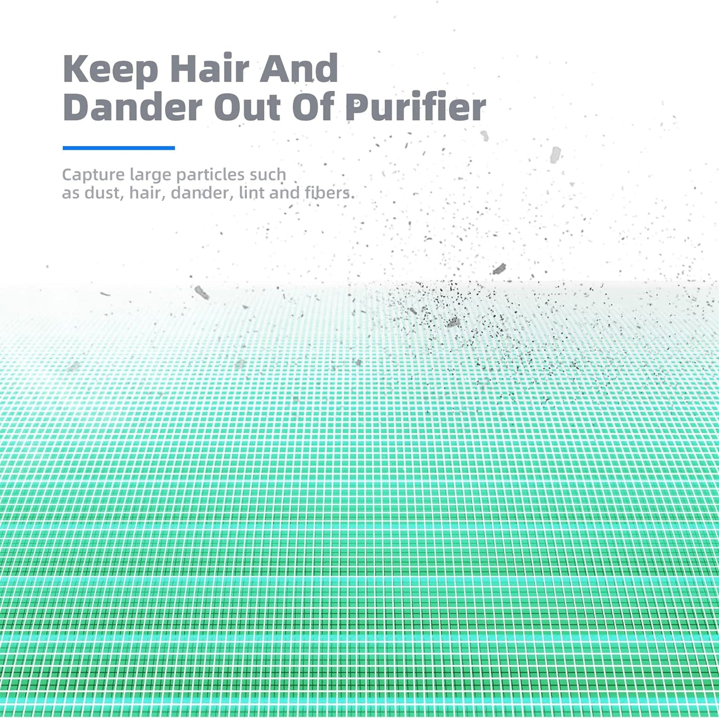 AROEVE MK04 Air Filter Replacement 4-in-1 Filter for Pollen Pet Dander Hair- Pet Dander Version(2 Pack)