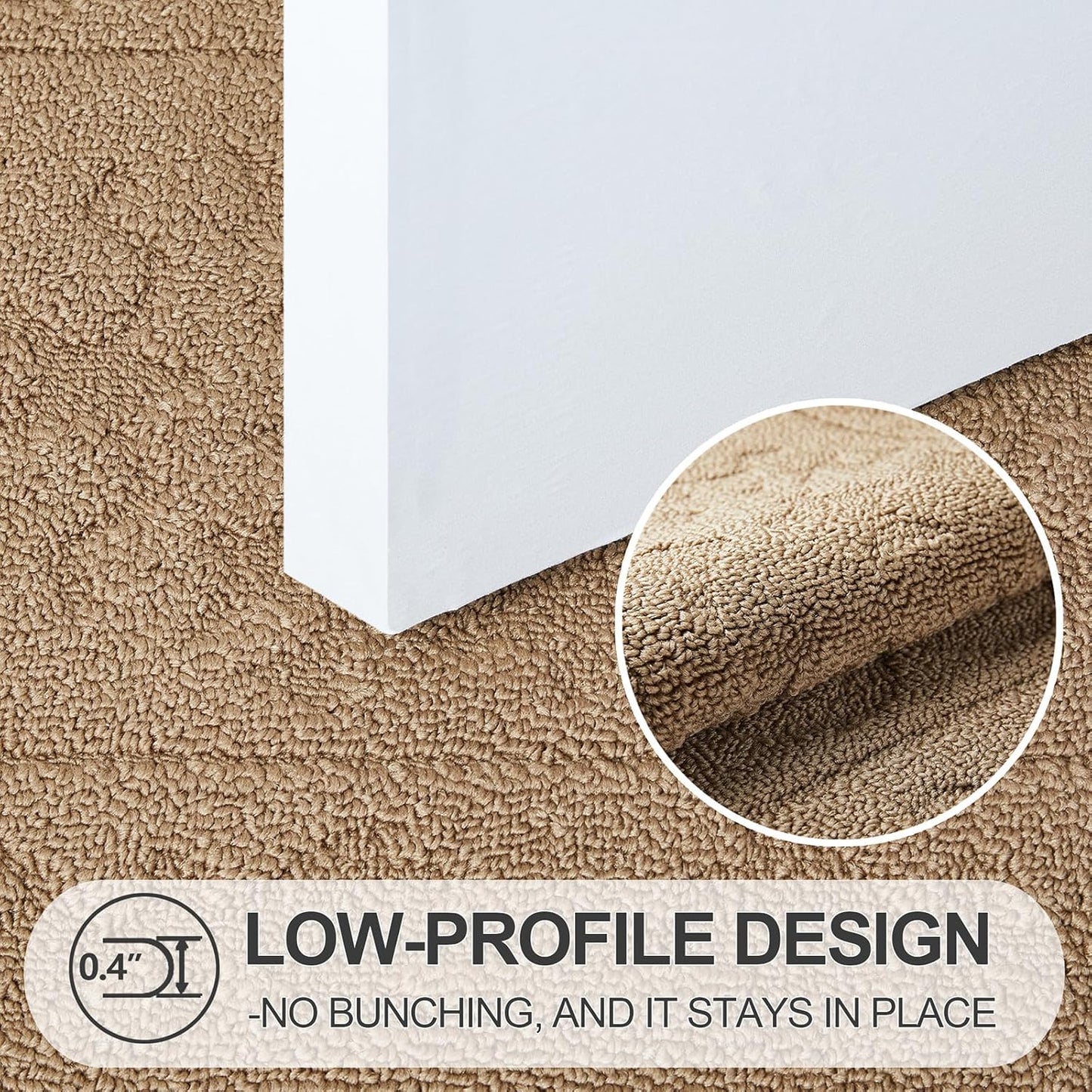 FONEYI Indoor Door Mat 36" x 59", Dirt Trapper Door Mats Non-Slip Entryway Rugs Washable, Absorbent Resist Dirt Welcome Mat, Low Profile Inside Floor Mats for Front Back Door and Entryway, Beige